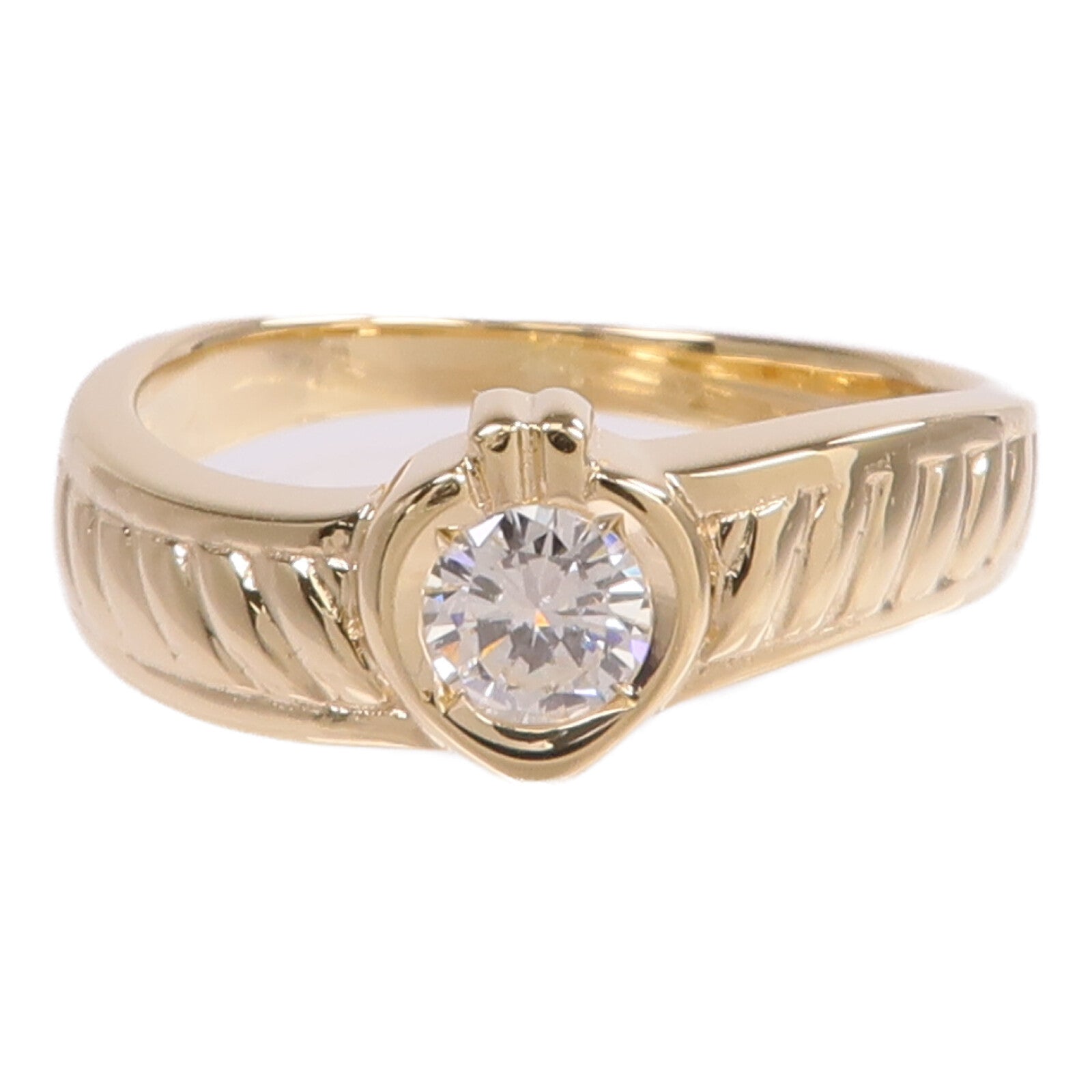 JEWELRY 【激減優惠】18K黃金Diamond Ring鑽石戒指US#4.75