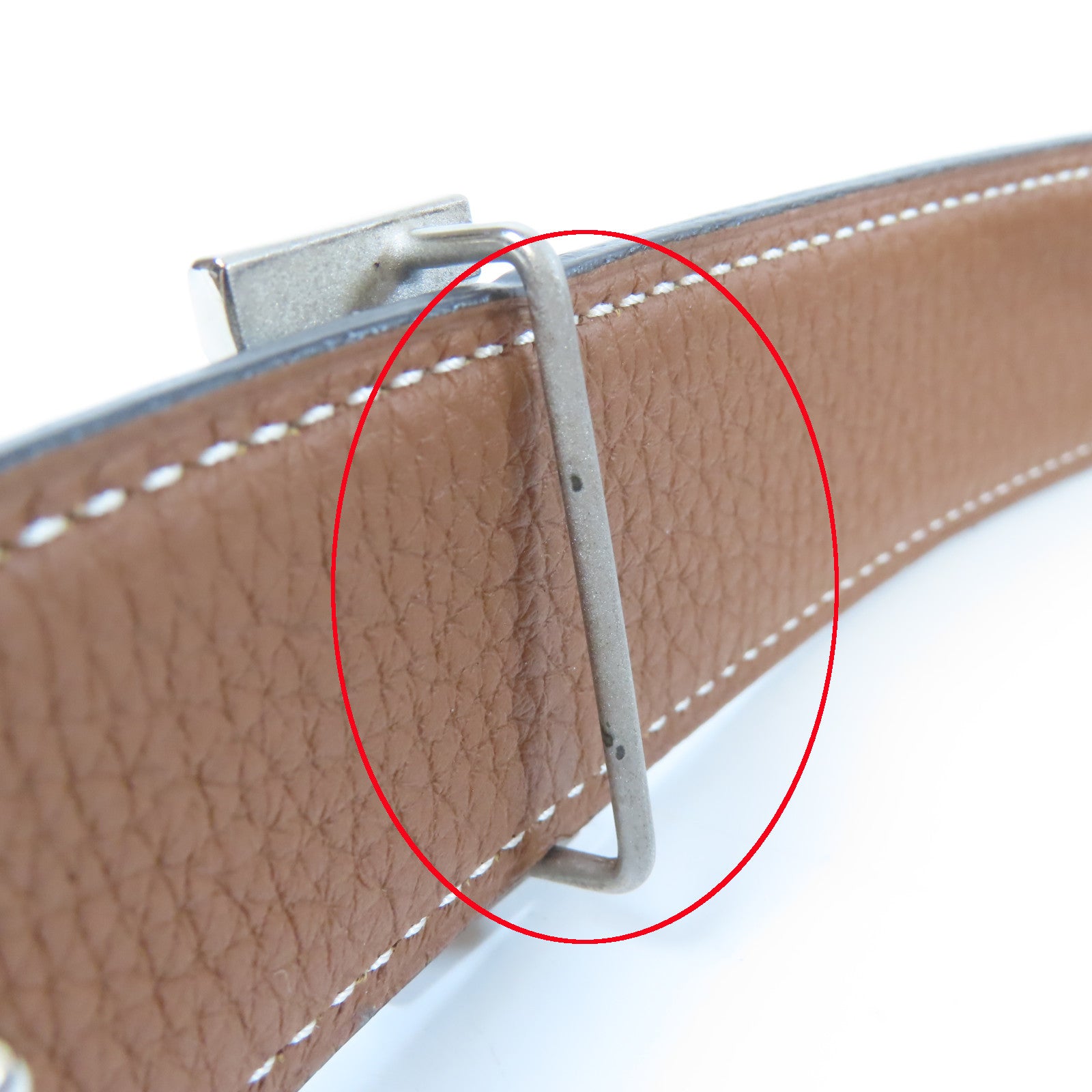 HERMES 皮革Belt銀扣皮帶黑色/啡色80cm