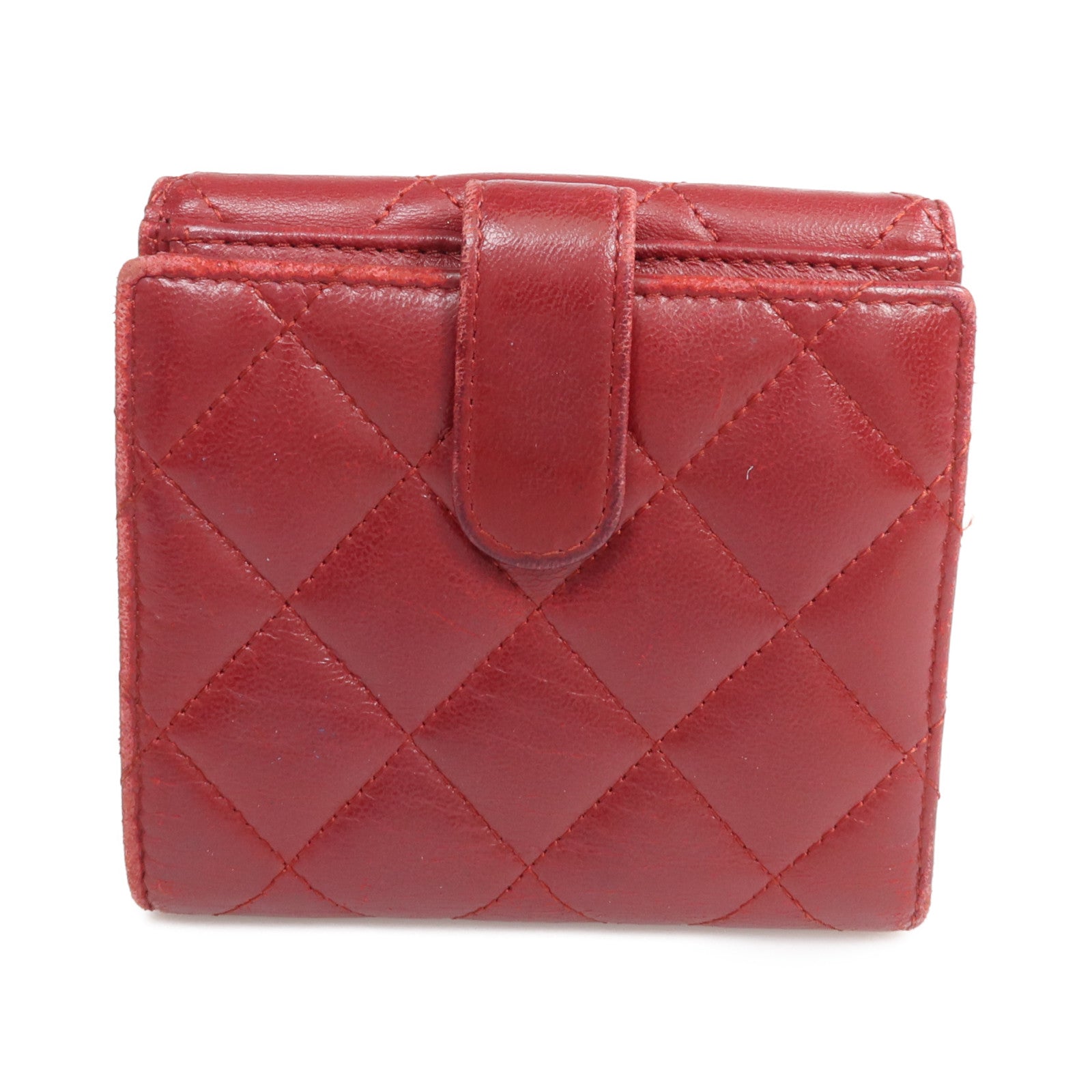 CHANEL 【激減優惠】羊皮皮革Wallet 銀扣錢包