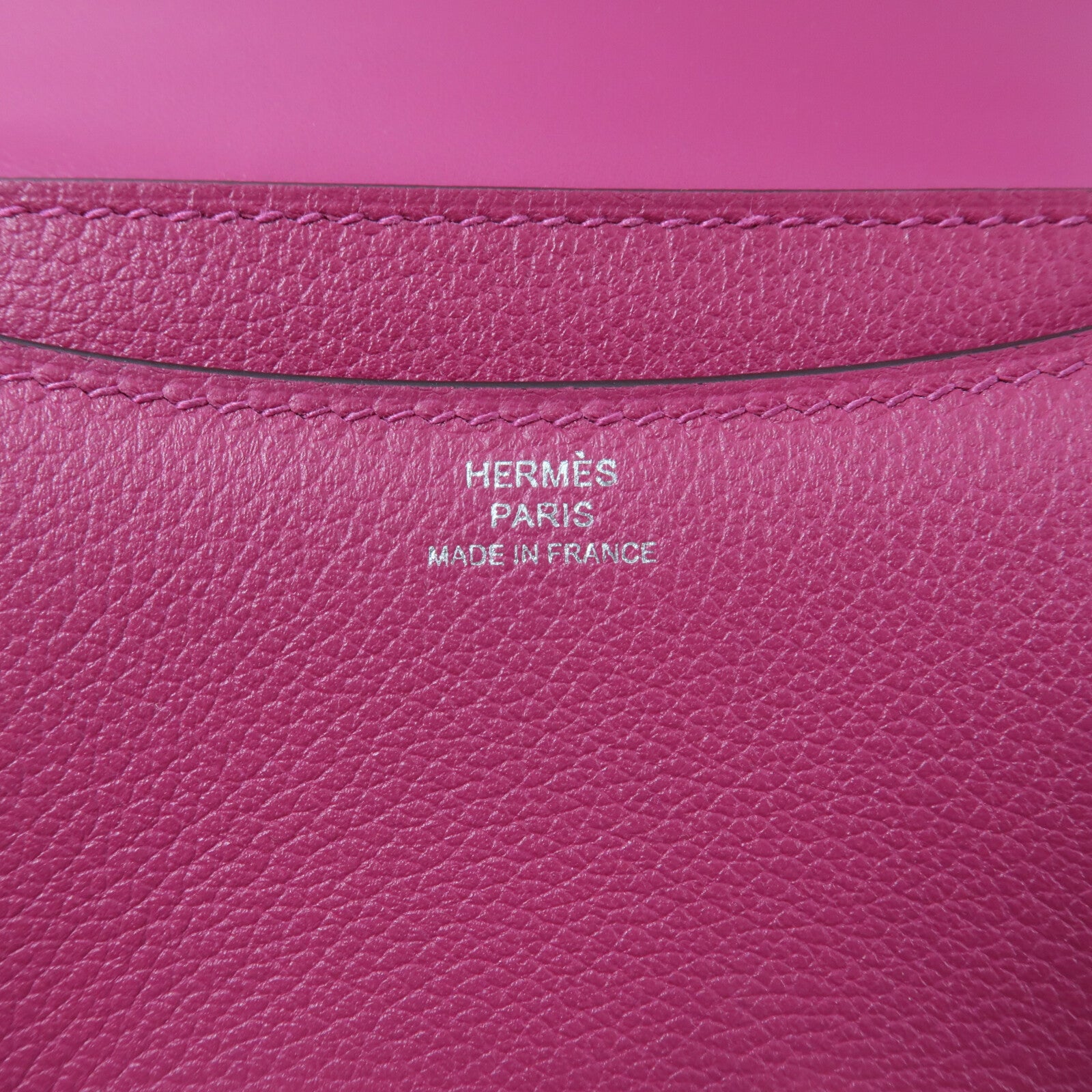 HERMES Evercolor皮革Constance Mini肩背袋Rose Pourpre