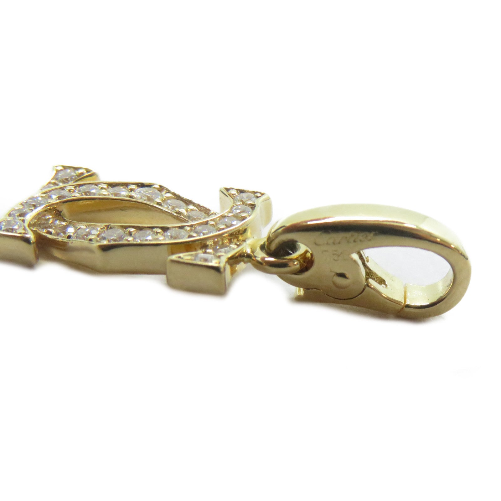 CARTIER 18K黃金/鑽石2C Pendant掛飾