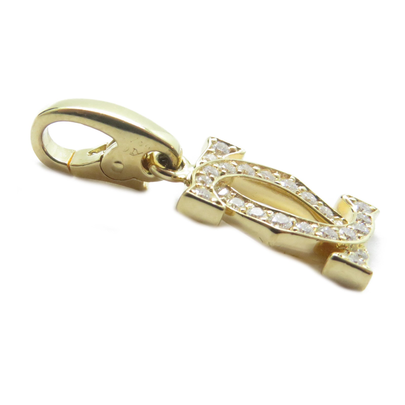 CARTIER 18K黃金/鑽石2C Pendant掛飾