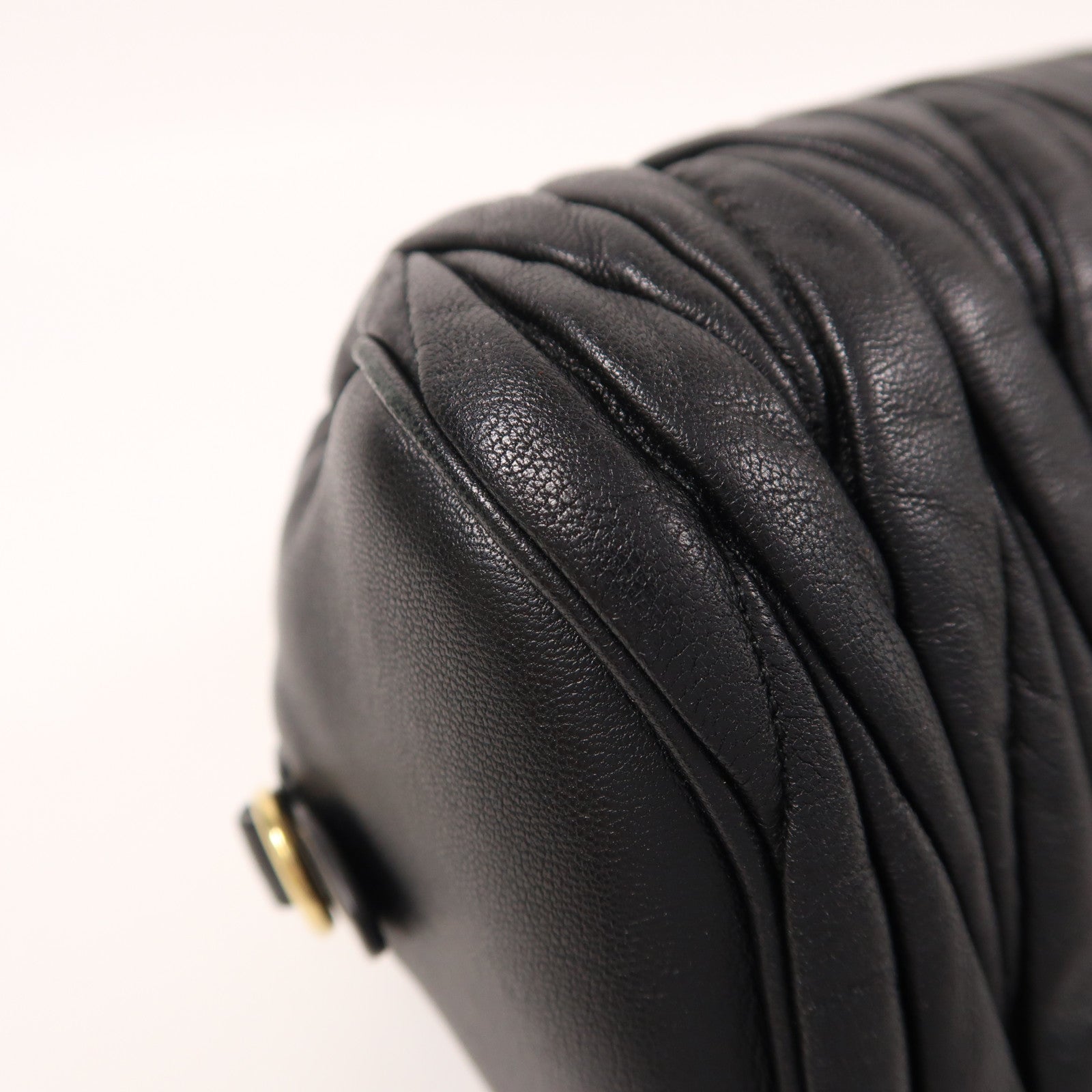 Miu Miu 羊皮皮革Chain Shoulder金扣鏈帶肩背袋