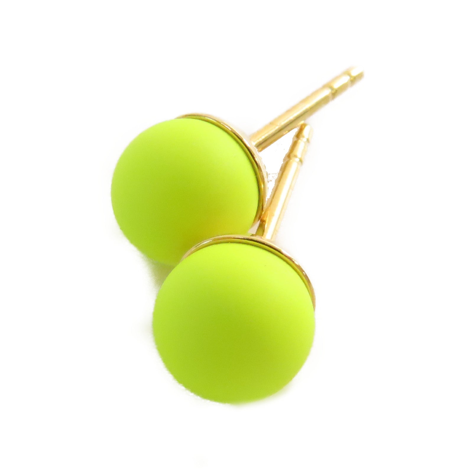 Dior 金屬/PVC CD Earrings耳環粉紅色/青黃色