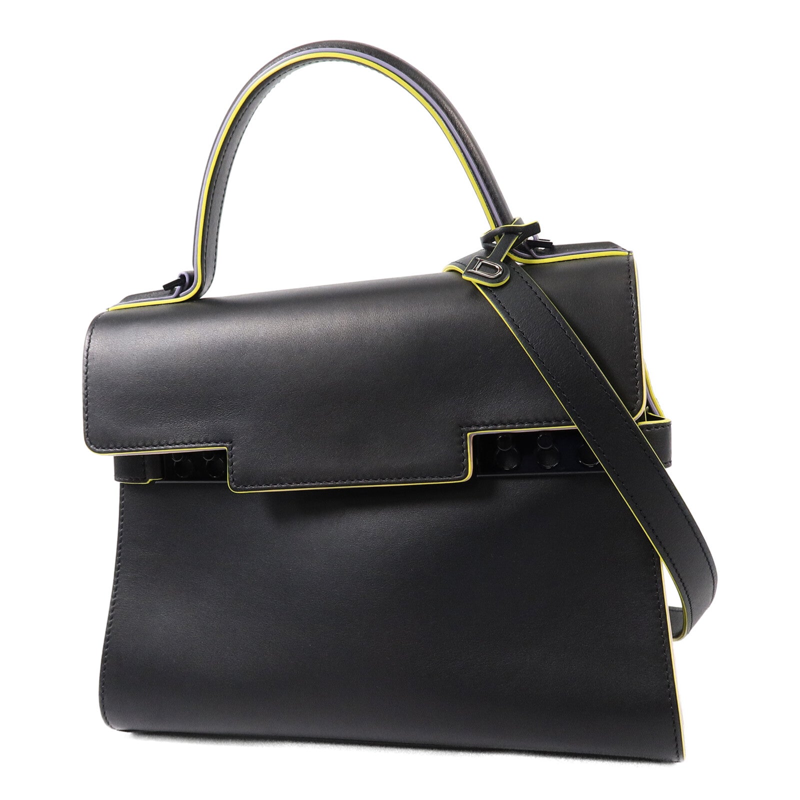 Delvaux 牛皮皮革Tempete MM手挽肩背兩用袋