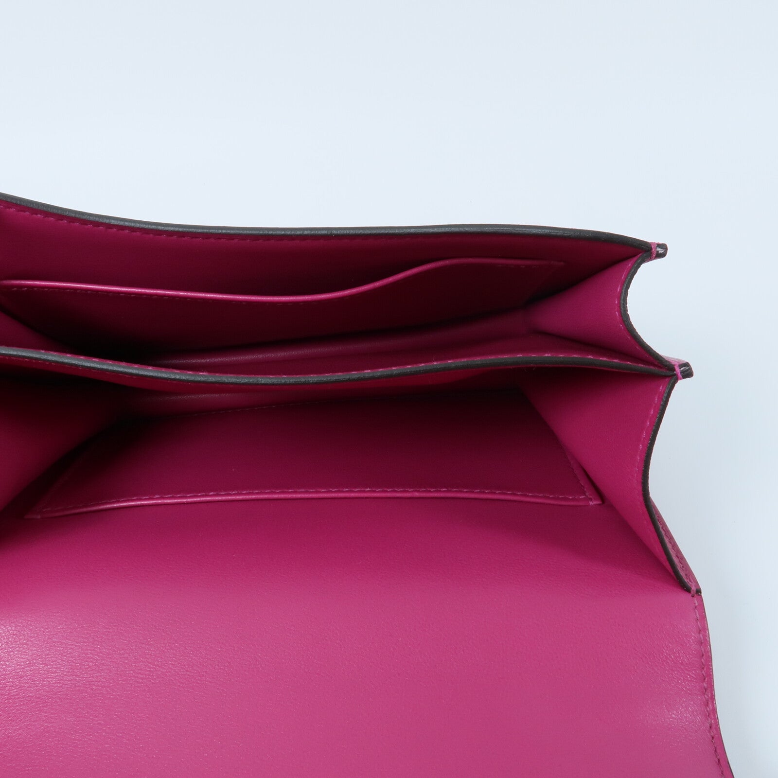 HERMES Evercolor皮革Constance Mini肩背袋Rose Pourpre