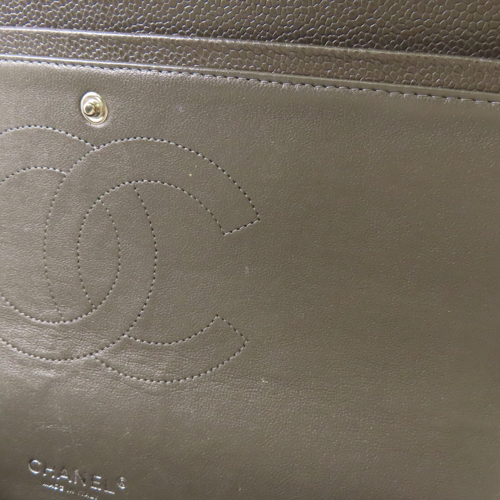 CHANEL 【激減優惠】牛皮皮革Maxi Classic銀扣鏈帶肩背袋
