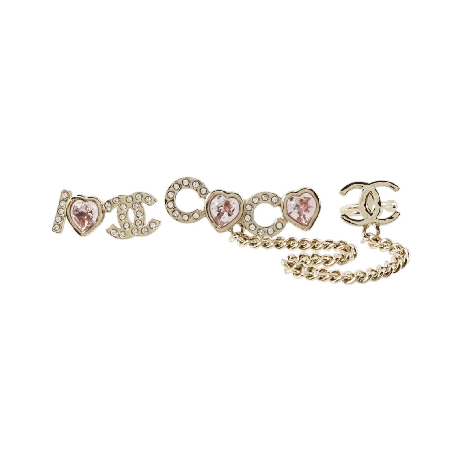 CHANEL 金屬/PVC I Love Coco Earrings耳環