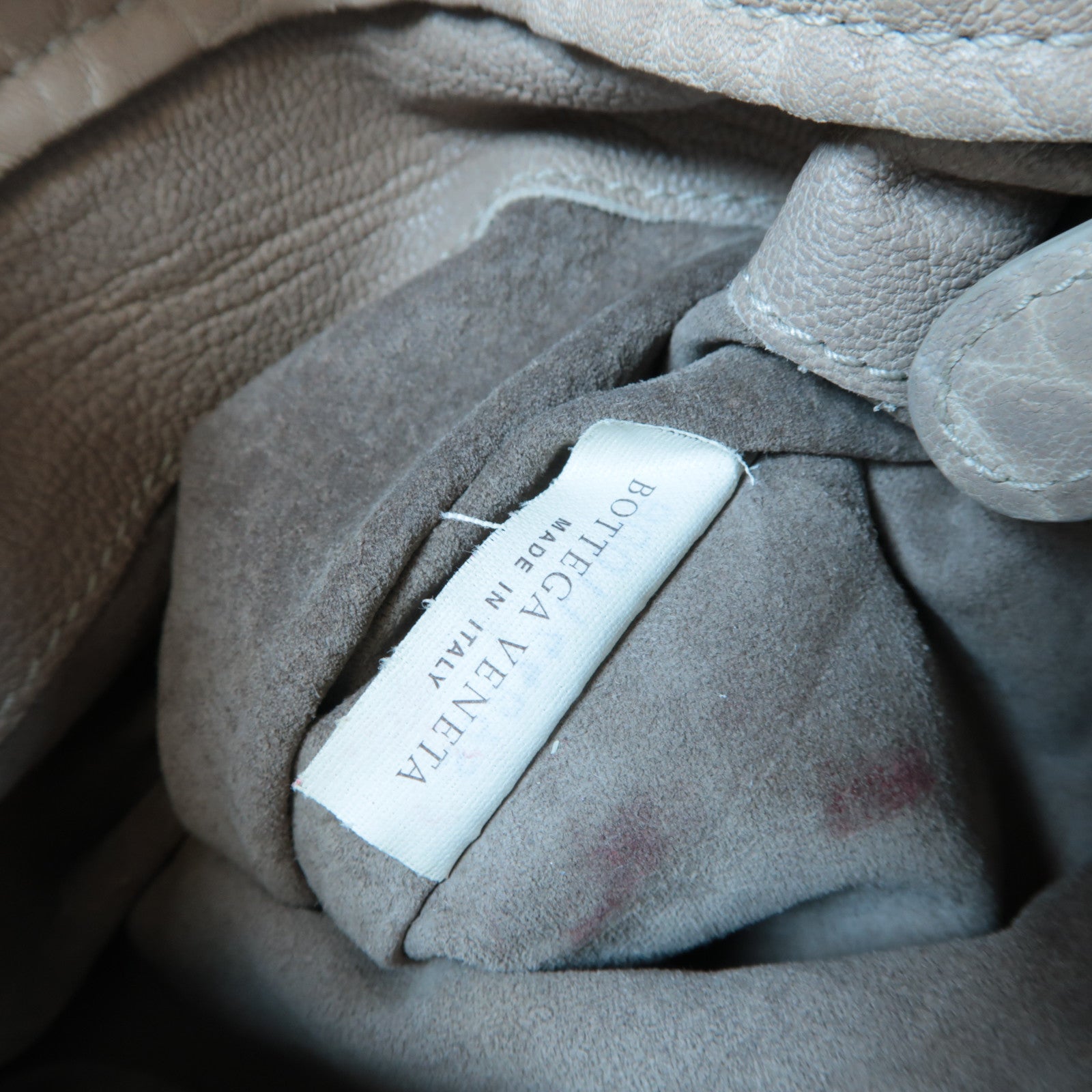 BOTTEGA VENETA 【激減優惠】織紋牛皮皮革Shoulder Bag銀扣肩背袋米色