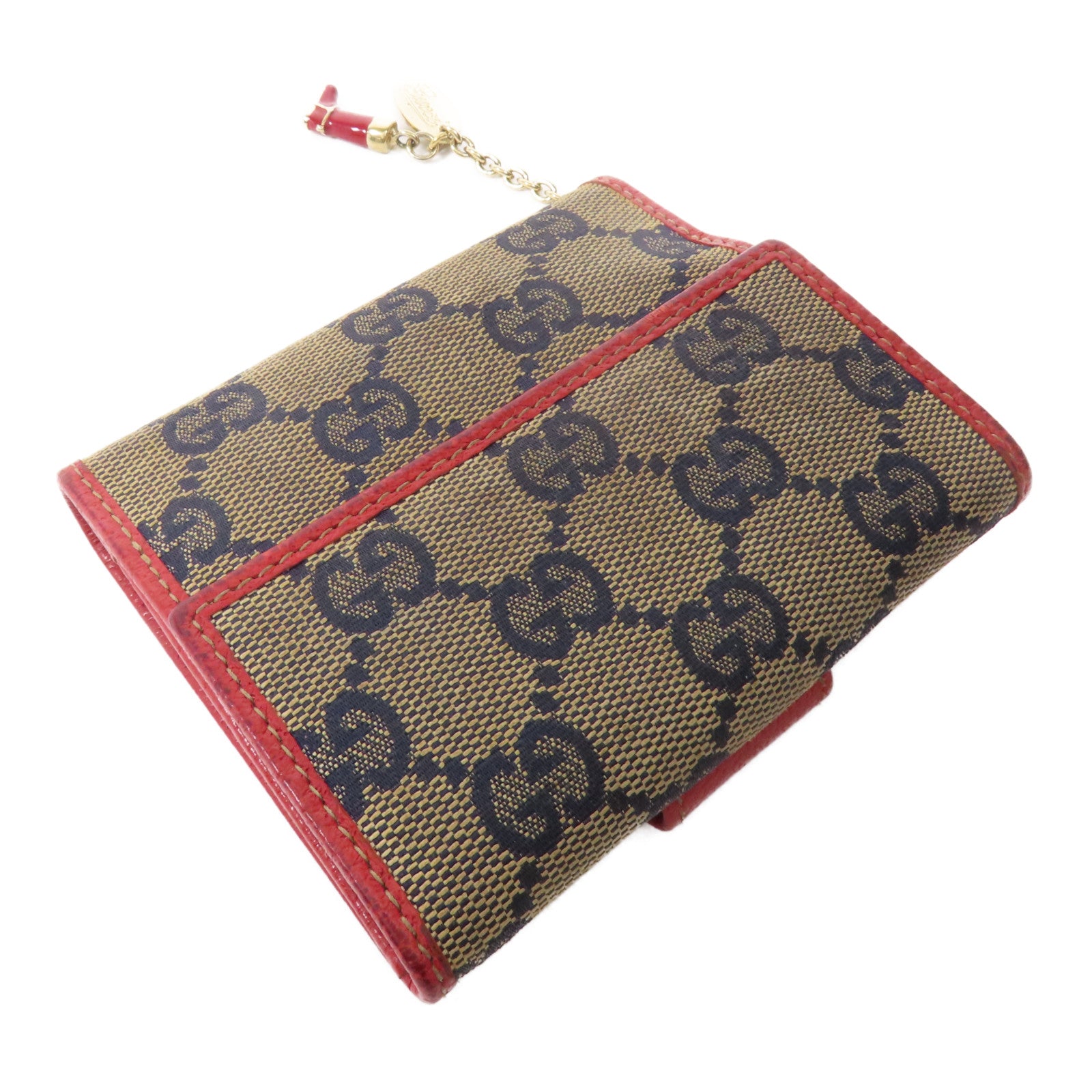 GUCCI 帆布Wallet金扣錢包