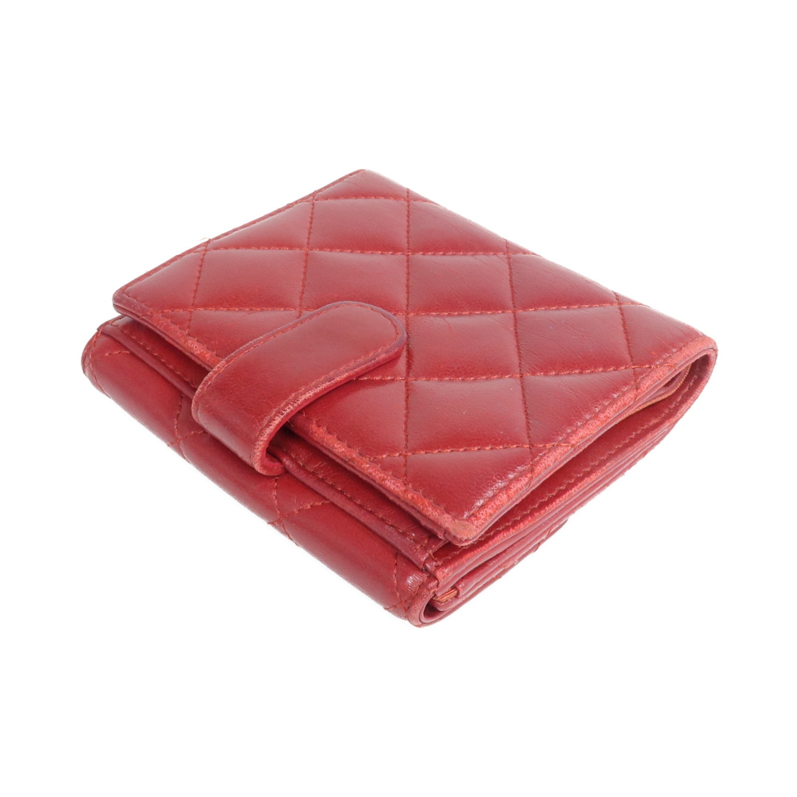 CHANEL 【激減優惠】羊皮皮革Wallet 銀扣錢包