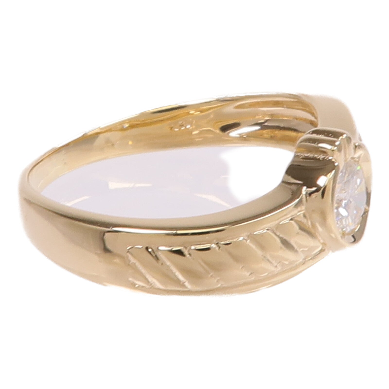 JEWELRY 【激減優惠】18K黃金Diamond Ring鑽石戒指US#4.75