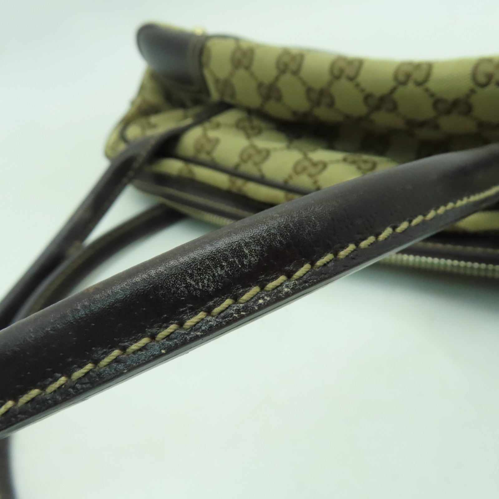 GUCCI 【激減優惠】帆布Shoulder Bag金扣肩背袋啡色