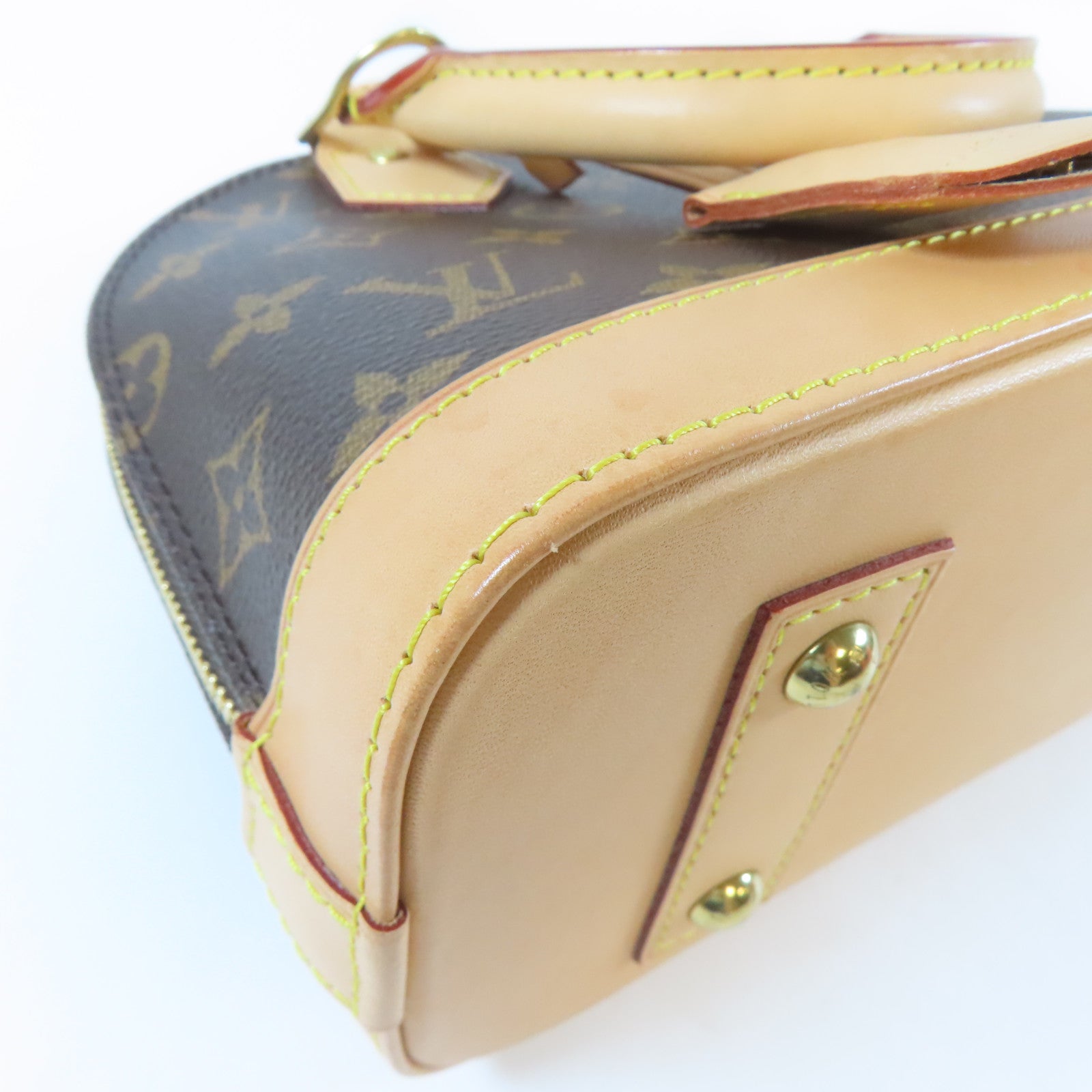 LOUIS VUITTON Monogram Alma BB 2 Way Shoulder Bag金扣手挽肩背兩用袋啡色
