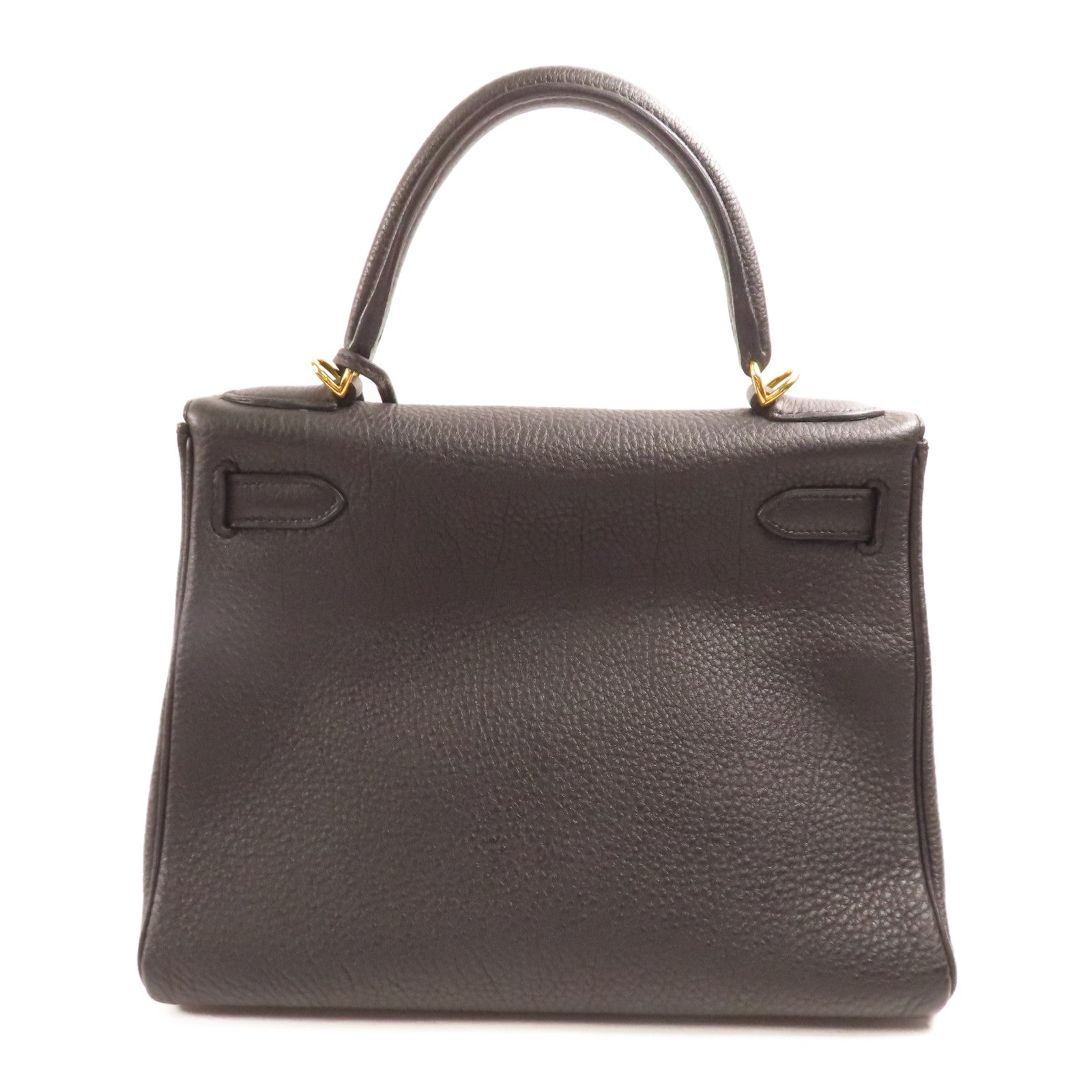 HERMES Togo皮革Kelly 28金扣手挽肩背兩用袋89 Noir