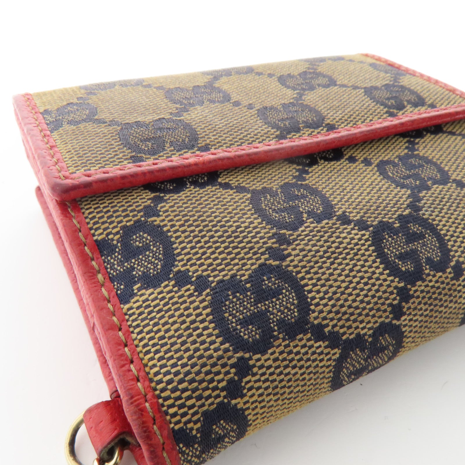 GUCCI 帆布Wallet金扣錢包