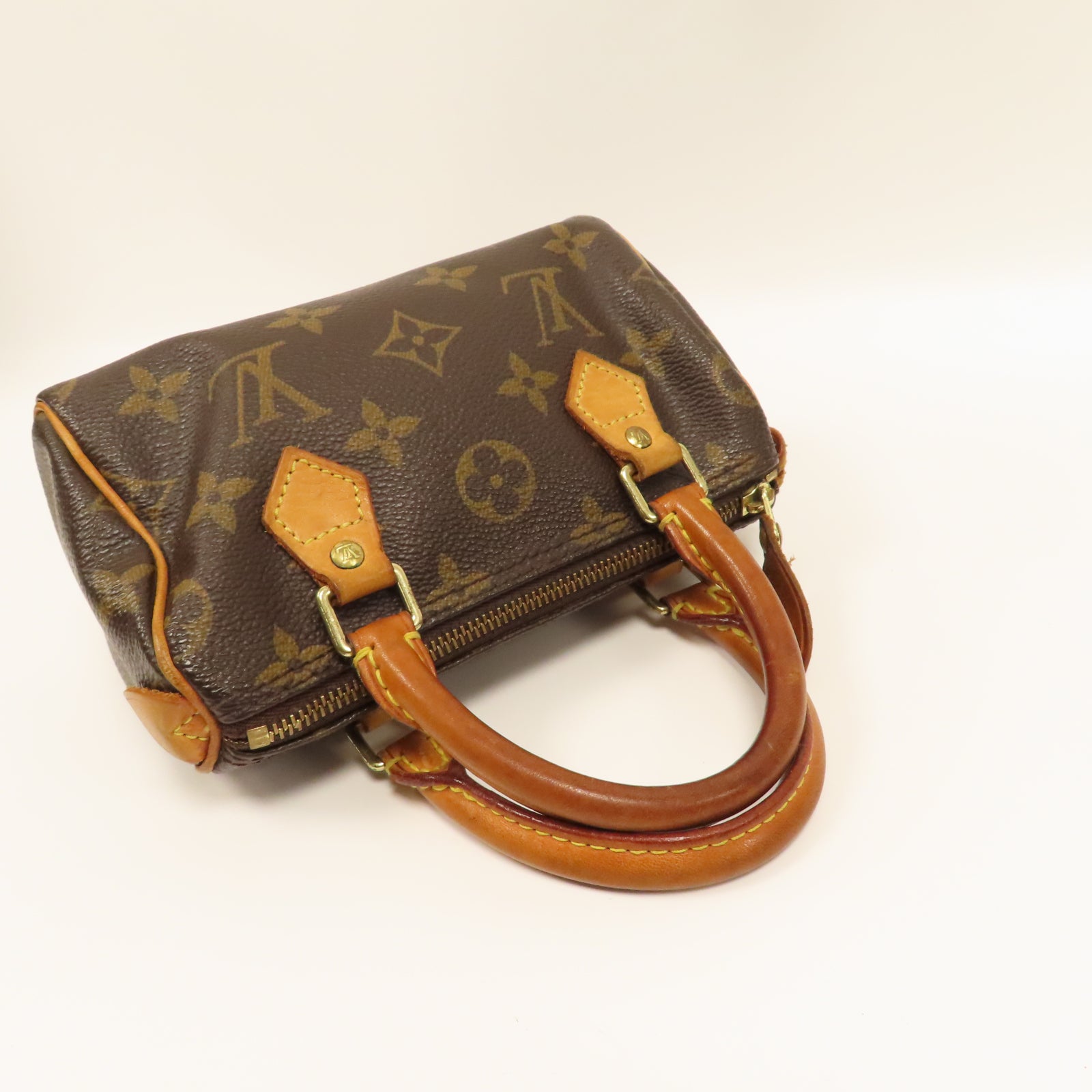 LOUIS VUITTON 【激減優惠】Monogram Speedy Nano金扣手挽袋啡色