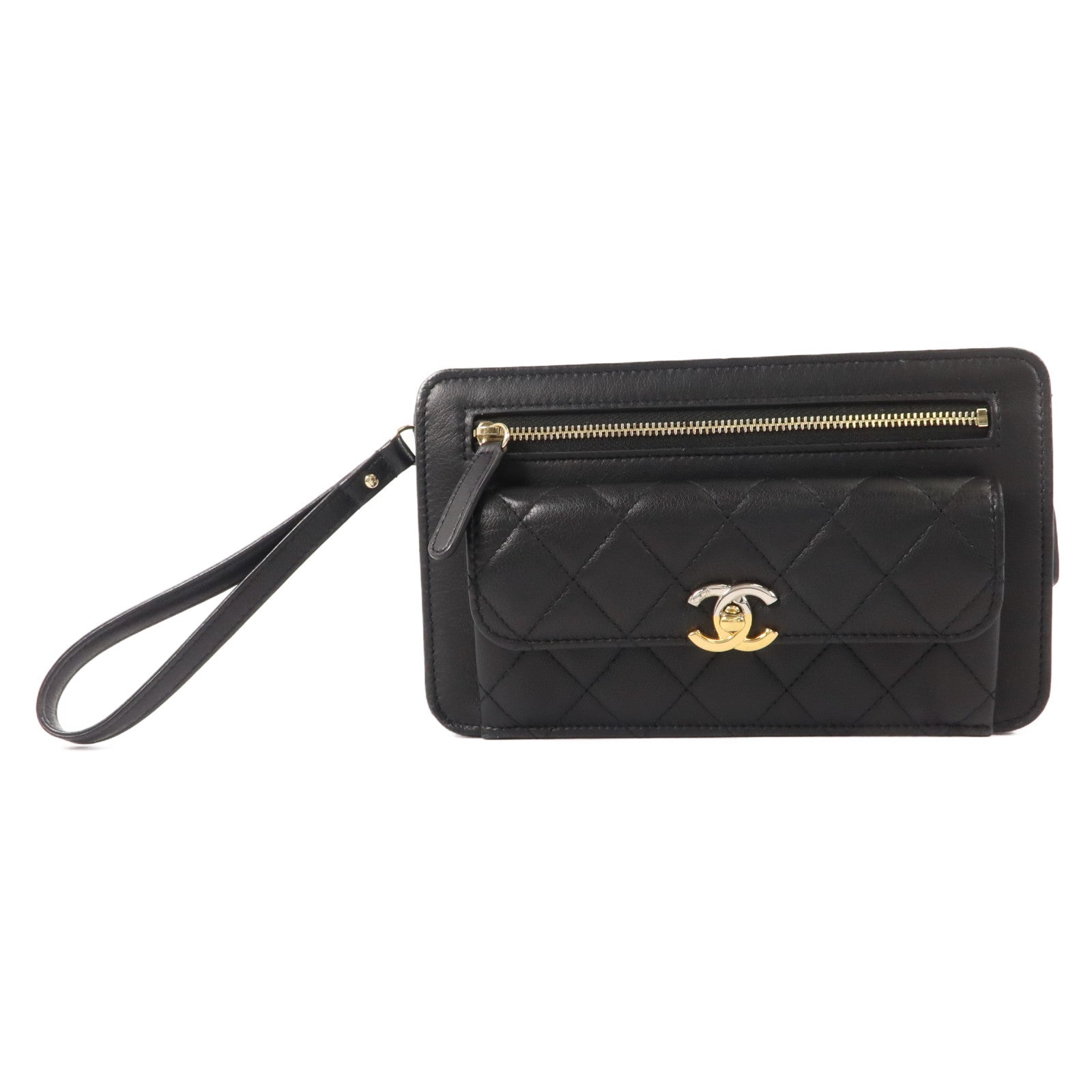 CHANEL 羊皮皮革Pouch Bag手拿包