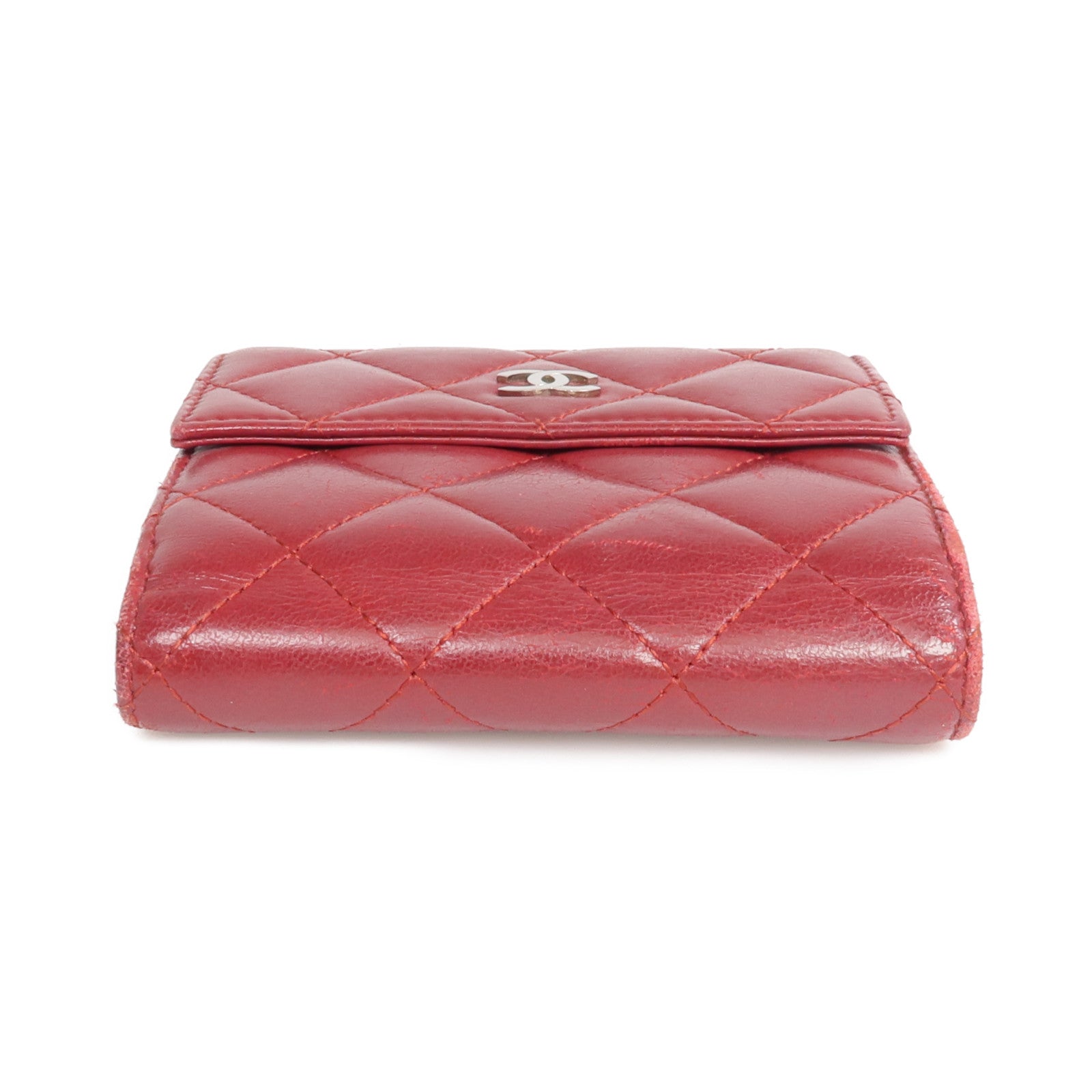 CHANEL 【激減優惠】羊皮皮革Wallet 銀扣錢包