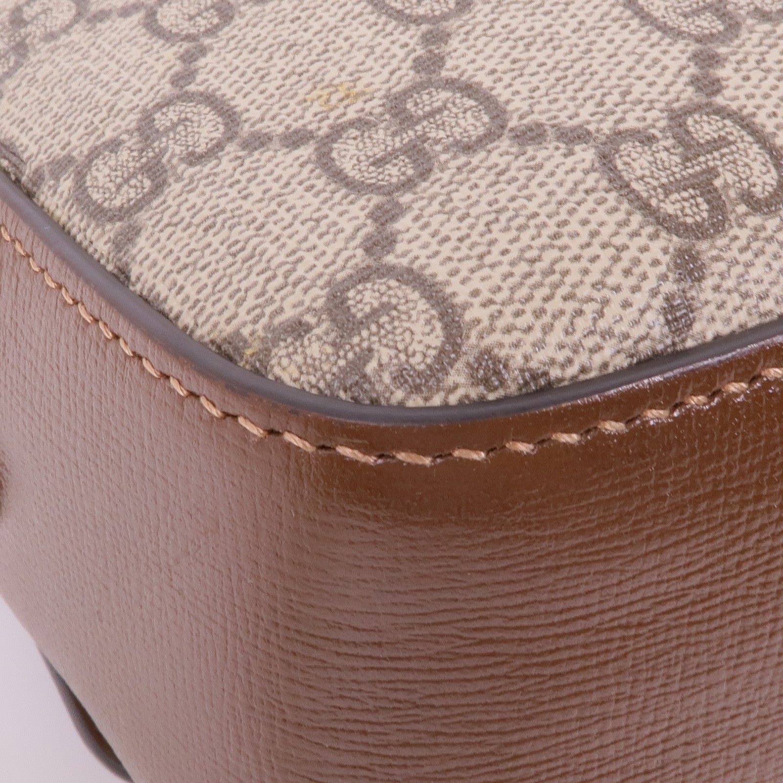 GUCCI 塗層帆布/皮革Horsebit 1955金扣肩背袋