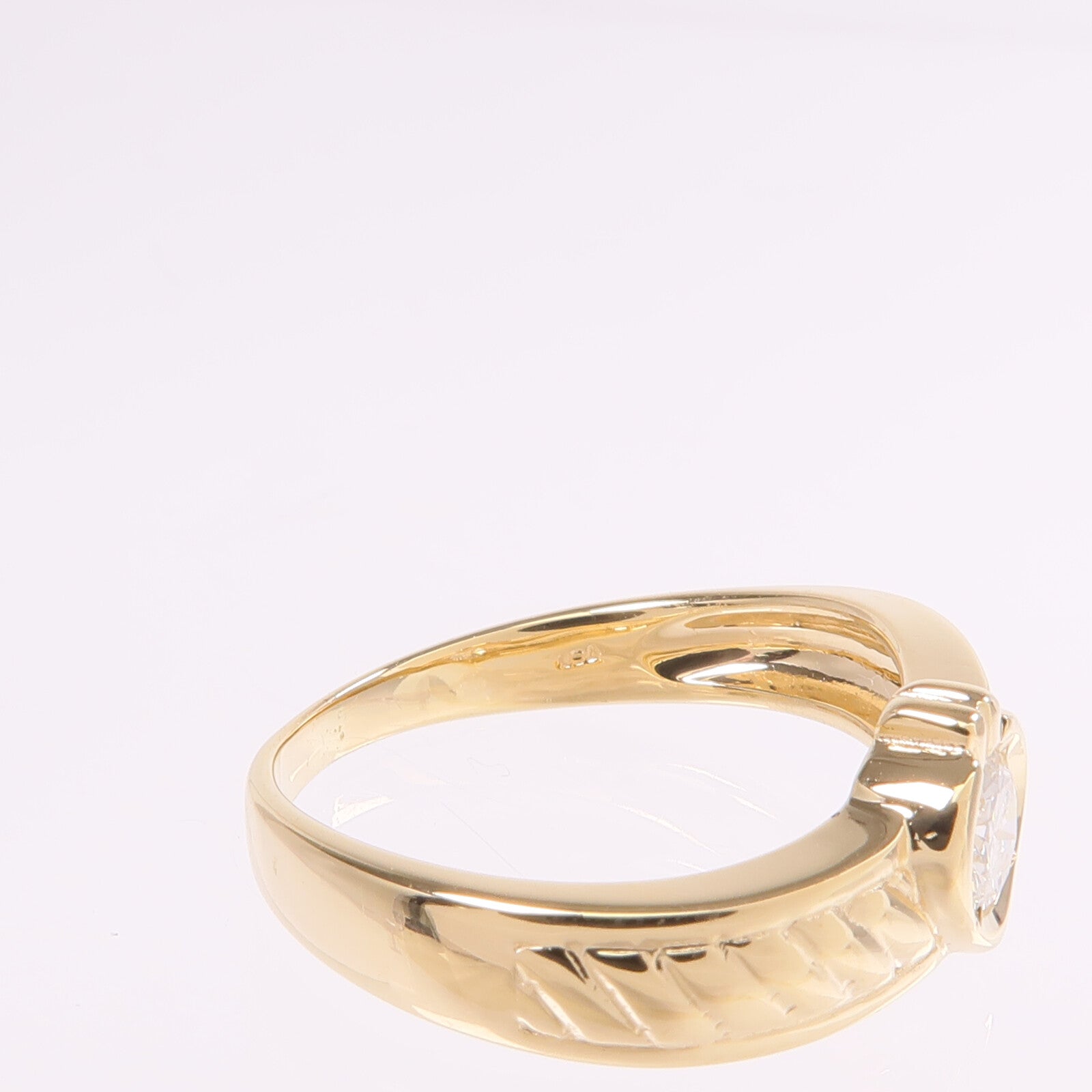 JEWELRY 【激減優惠】18K黃金Diamond Ring鑽石戒指US#4.75