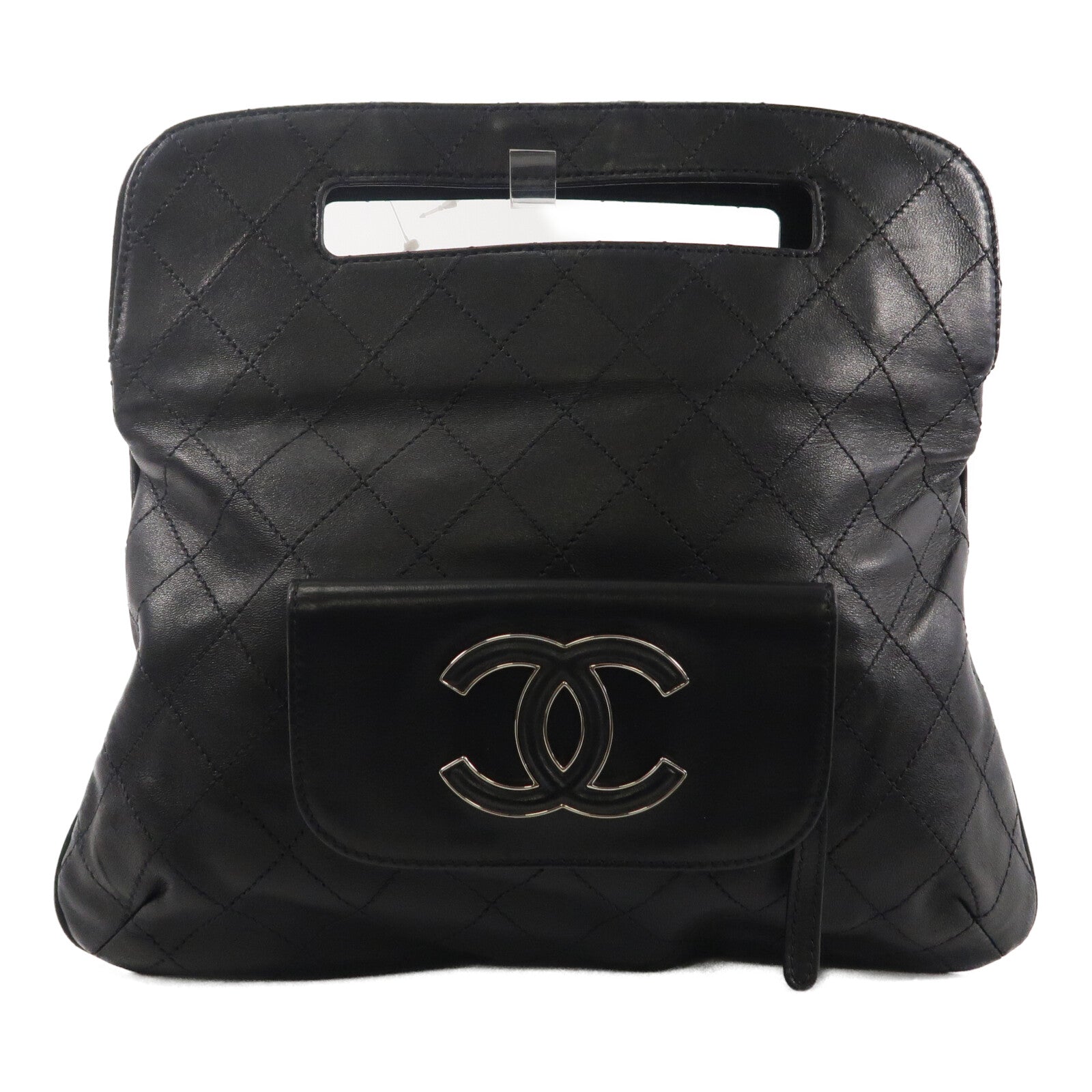 CHANEL 羊皮皮革Hamptons CC Fold-Over Clutch Bag手挽袋