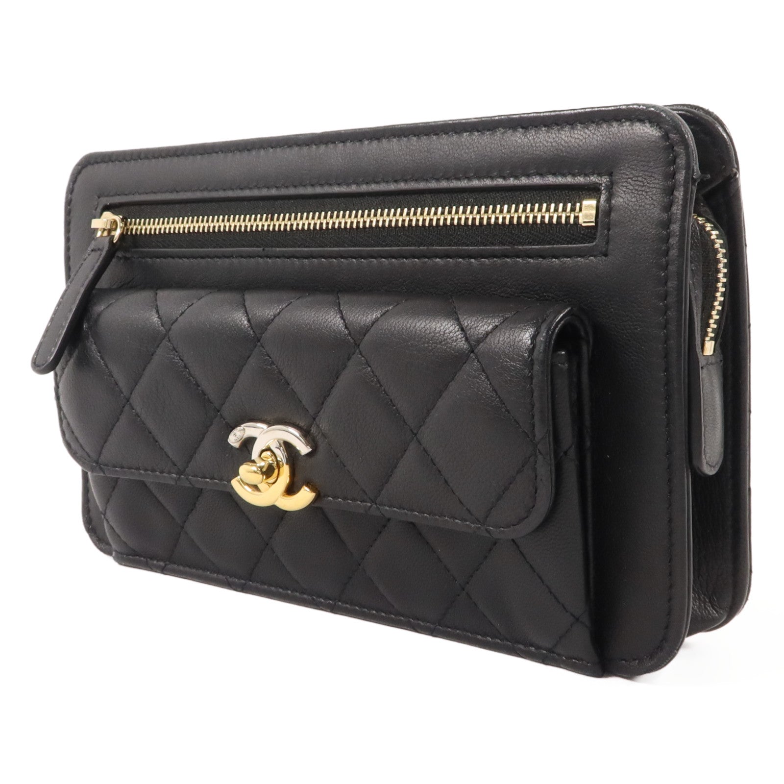 CHANEL 羊皮皮革Pouch Bag手拿包