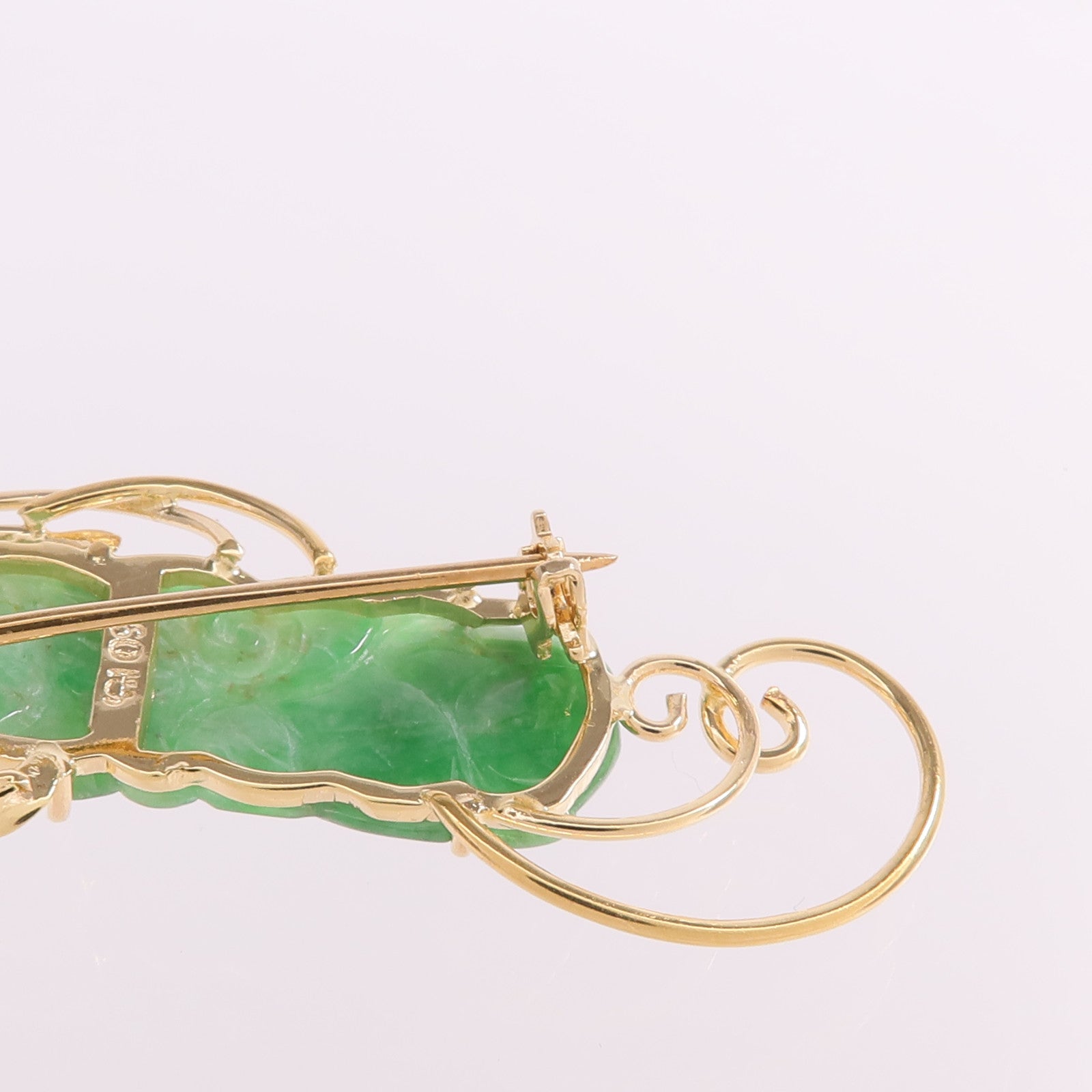 JEWELRY 18K黃金Jade Brooch翡翠胸針