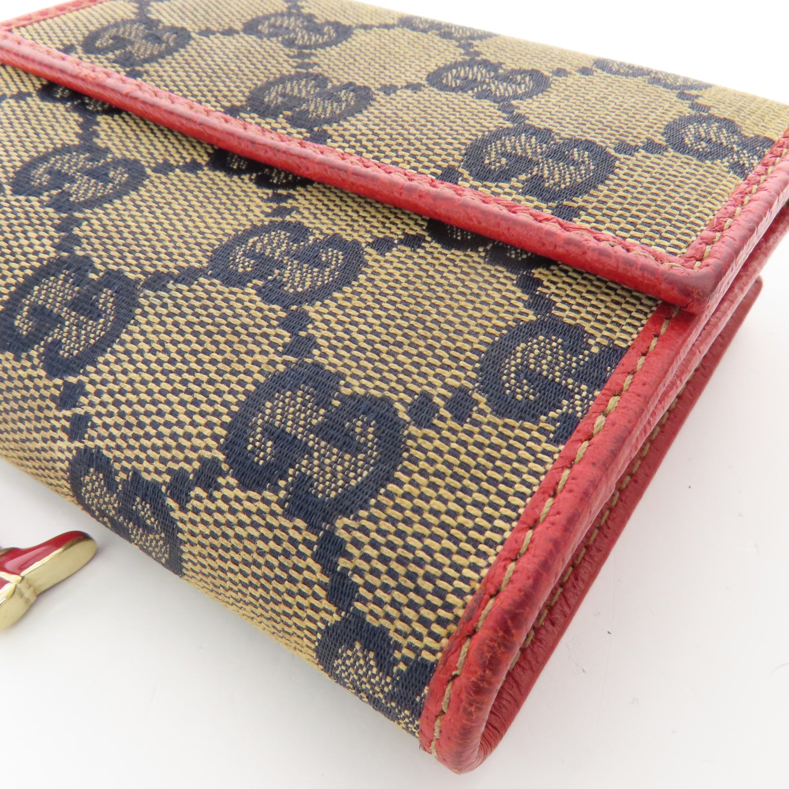 GUCCI 帆布Wallet金扣錢包