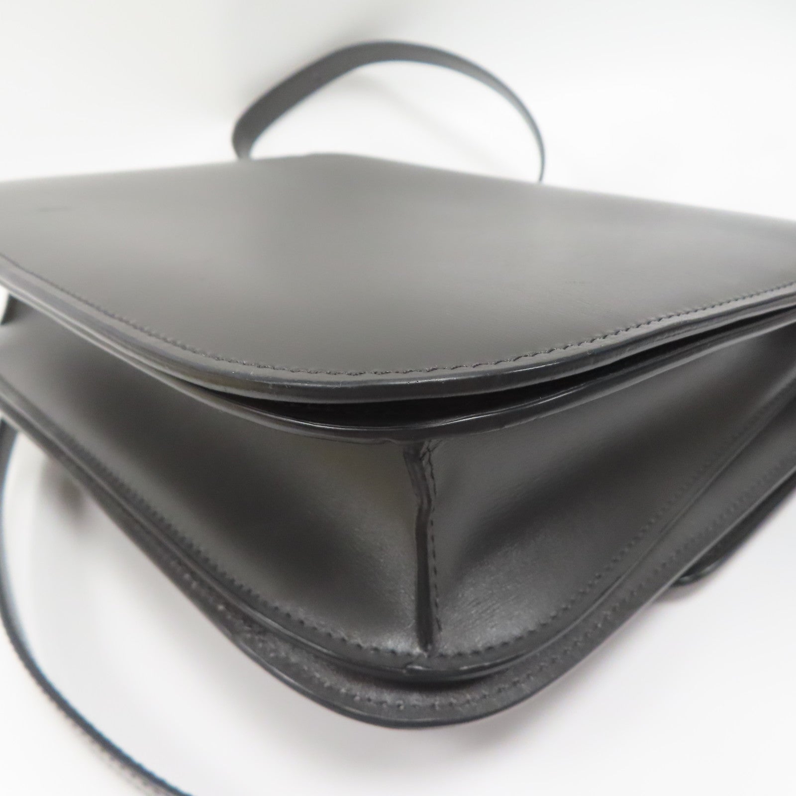 CELINE **【激減優惠】牛皮皮革Classic Box金扣肩背袋灰色