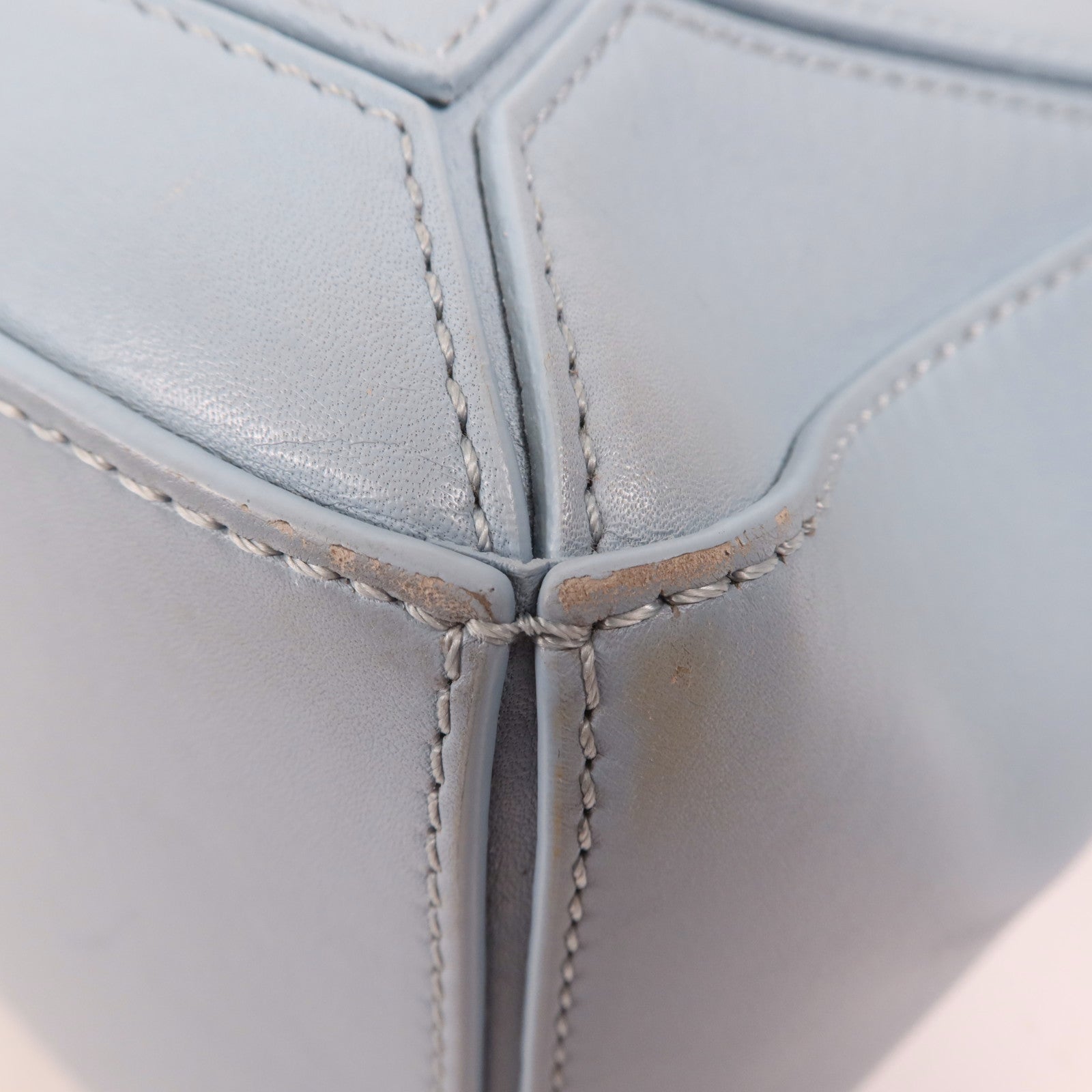 LOEWE 牛皮皮革Small Puzzle銀扣手挽肩背兩用袋