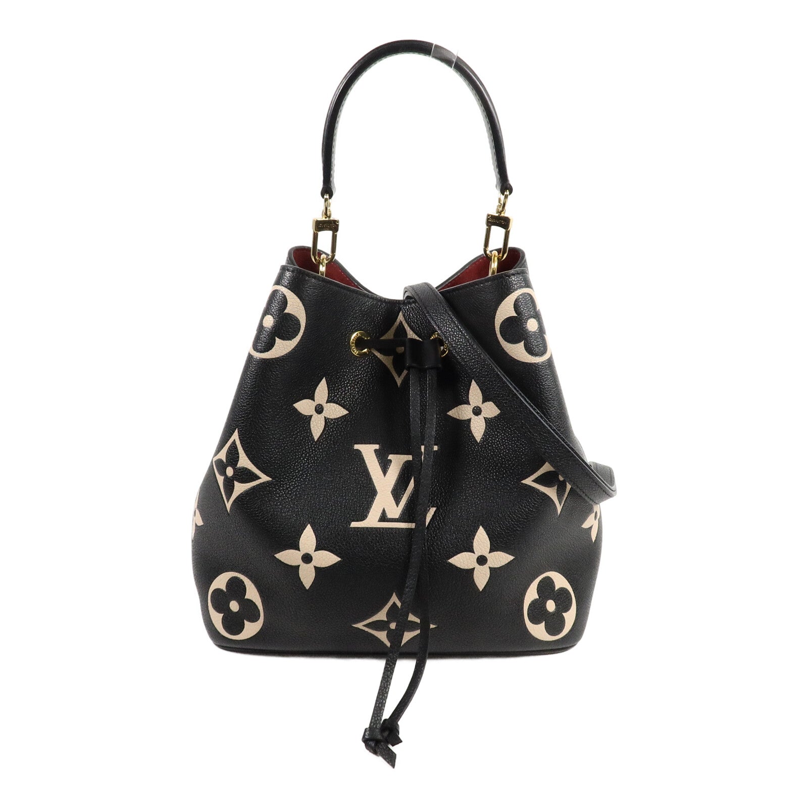 LOUIS VUITTON Monogram Empreinte Bicolor Neo Noe MM金扣手挽肩背兩用袋
