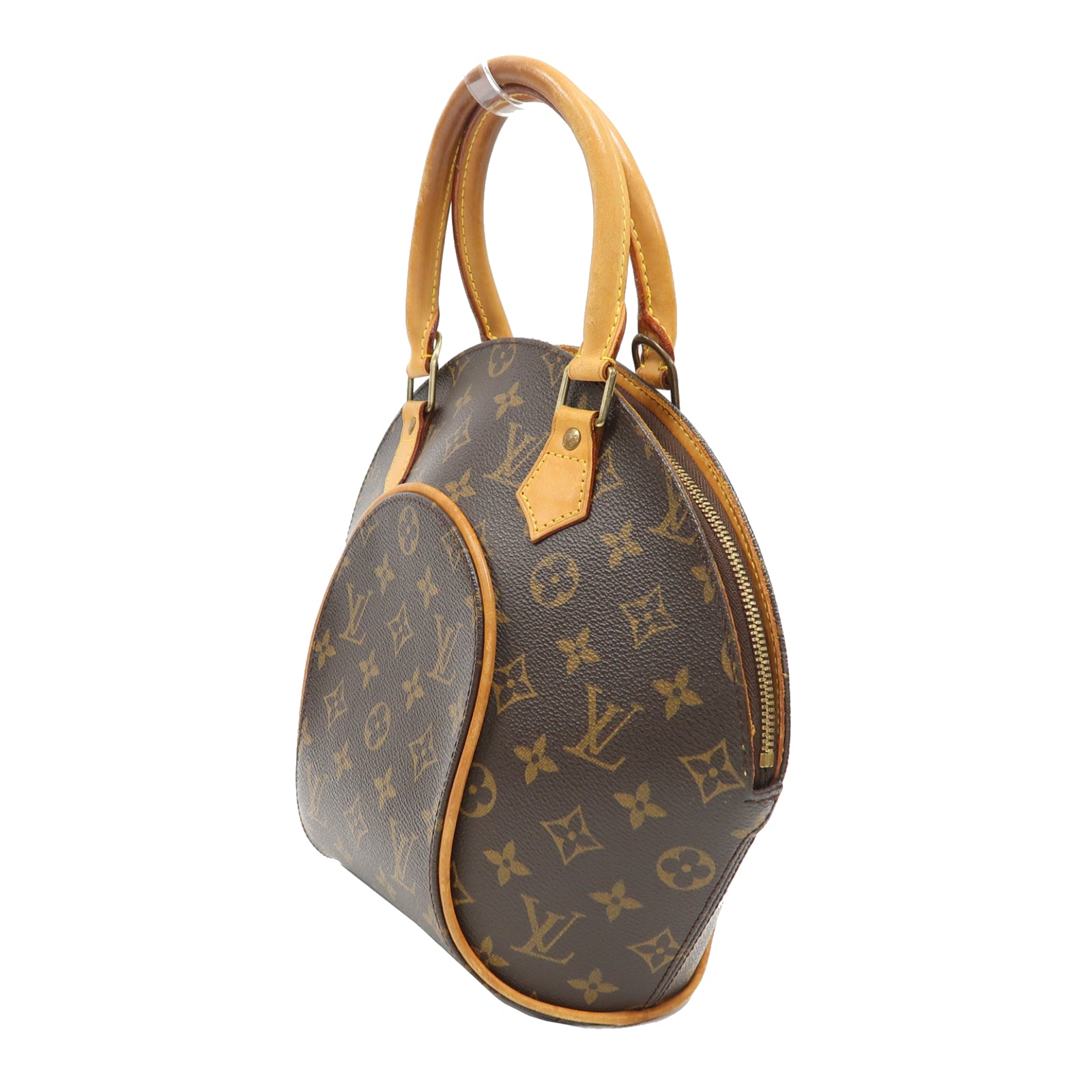 LOUIS VUITTON Monogram Ellipse PM金扣手挽袋啡色