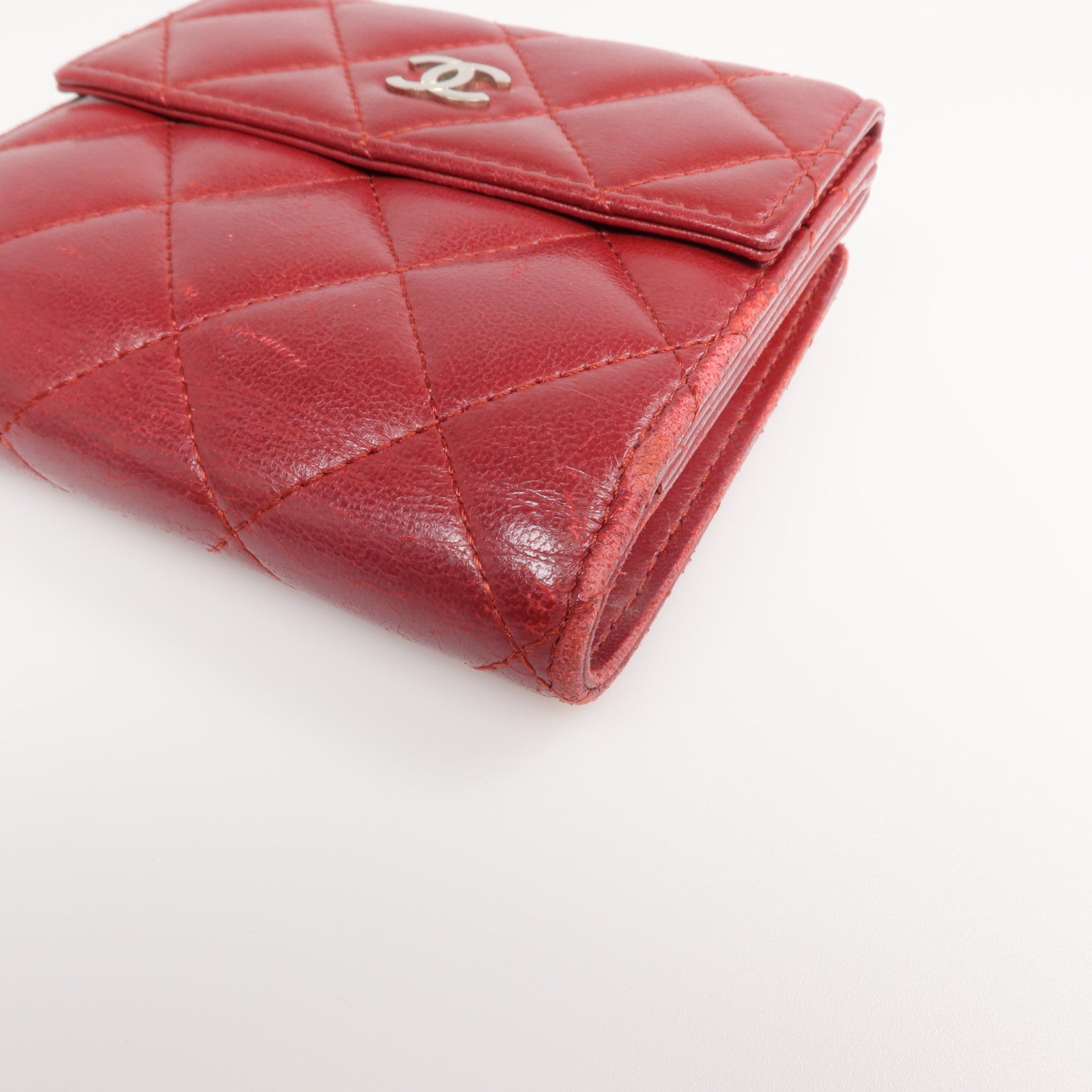 CHANEL 【激減優惠】羊皮皮革Wallet 銀扣錢包