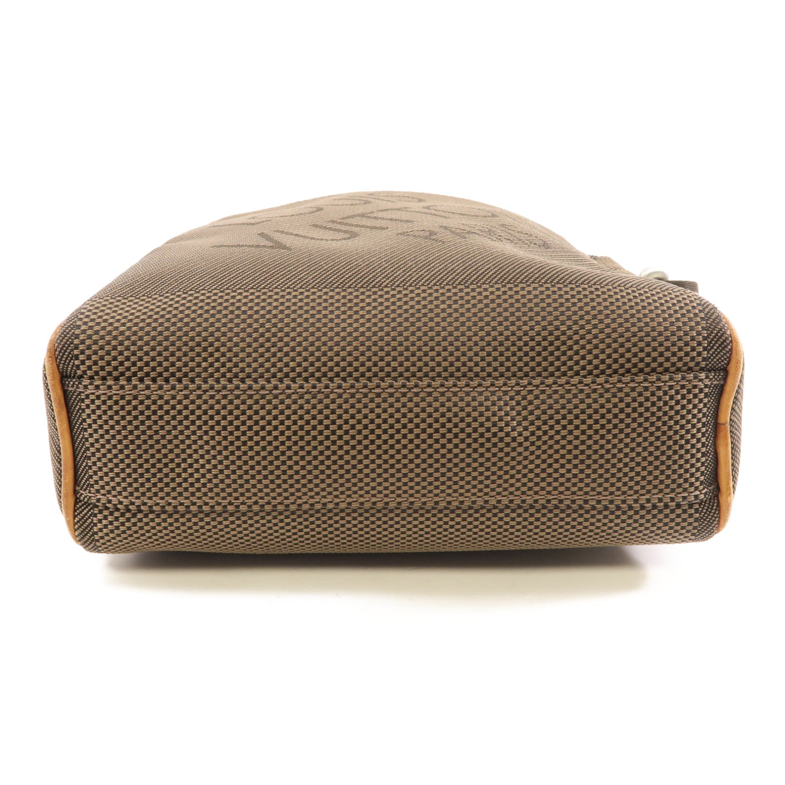 LOUIS VUITTON Damier Geant Citadin NM銀扣肩背袋棕色