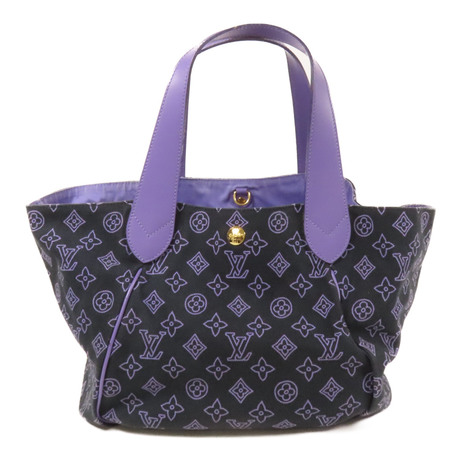 LOUIS VUITTON 帆布Cabas Ipanema PM金扣肩背袋