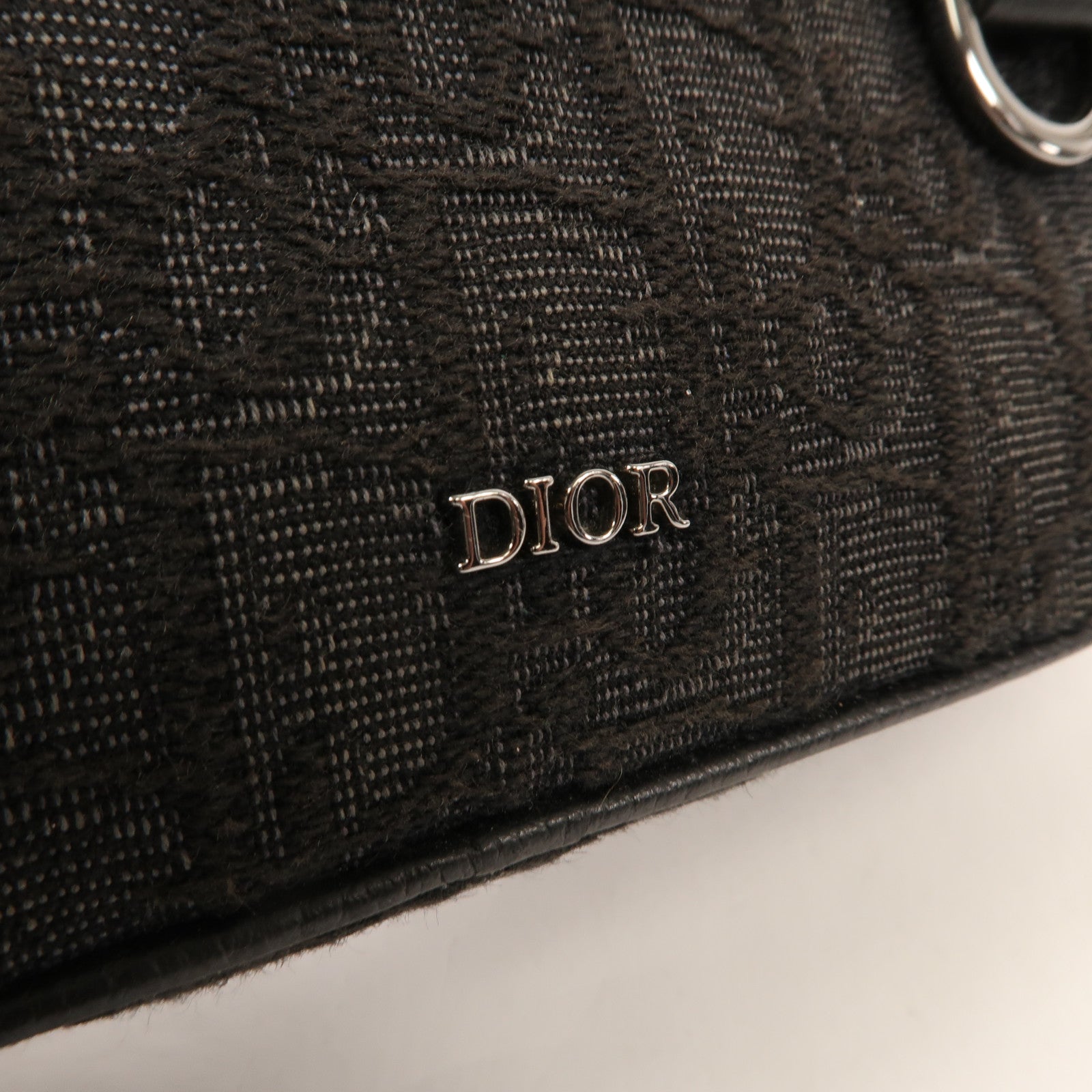 Dior 帆布Shoulder Bag銀扣肩背袋
