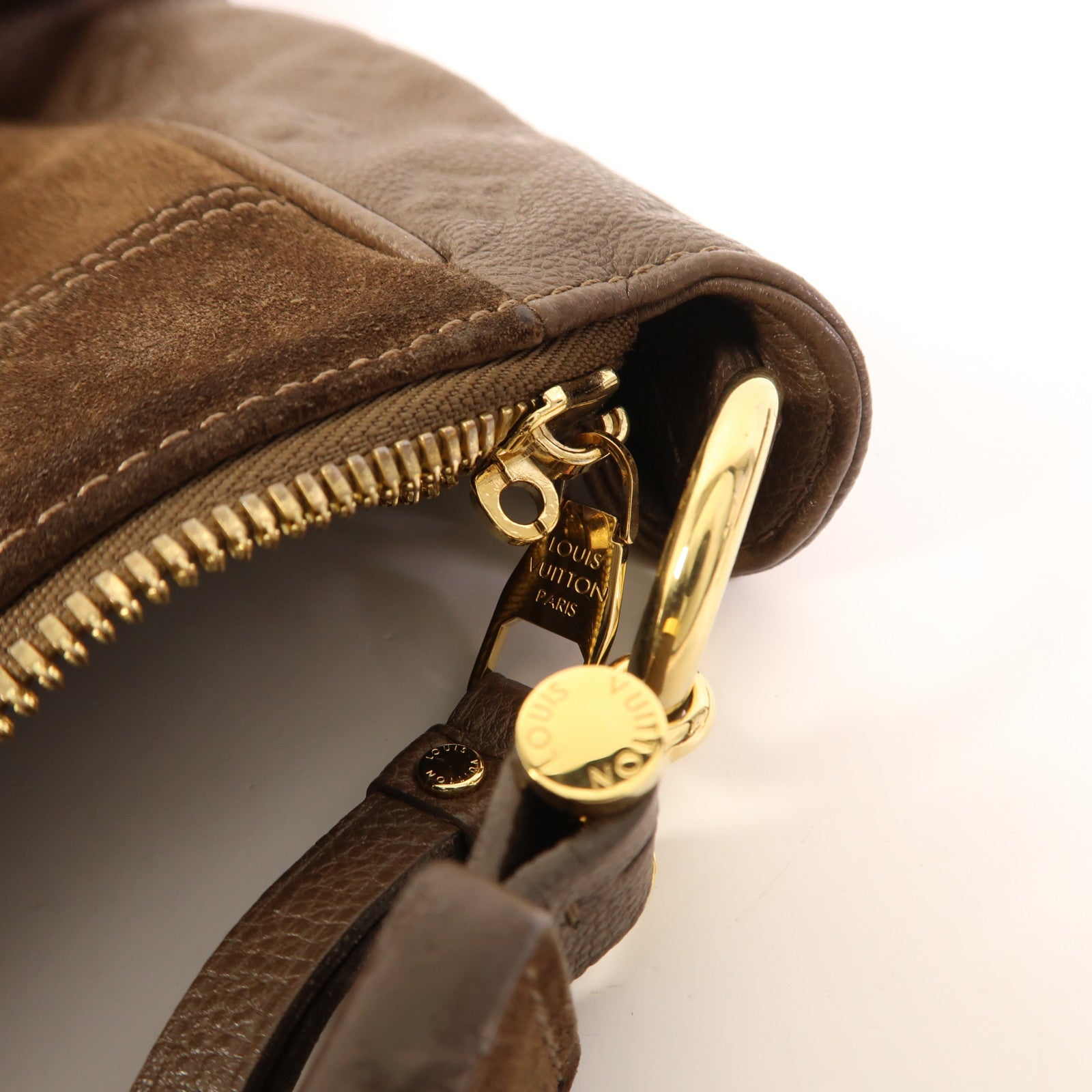 LOUIS VUITTON Monogram Empreinte Audacieuse MM金扣手挽肩背兩用袋