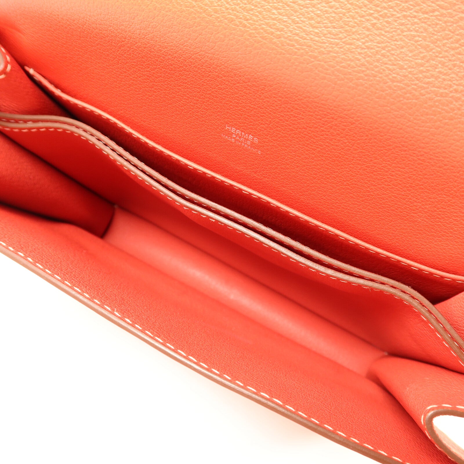 HERMES Evercolor皮革Roulis 23銀扣肩背袋Sanguine