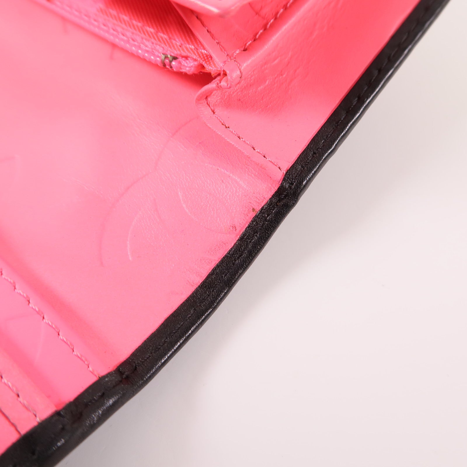 CHANEL 牛皮皮革Cambon Long Bifold Wallet銀扣長錢包