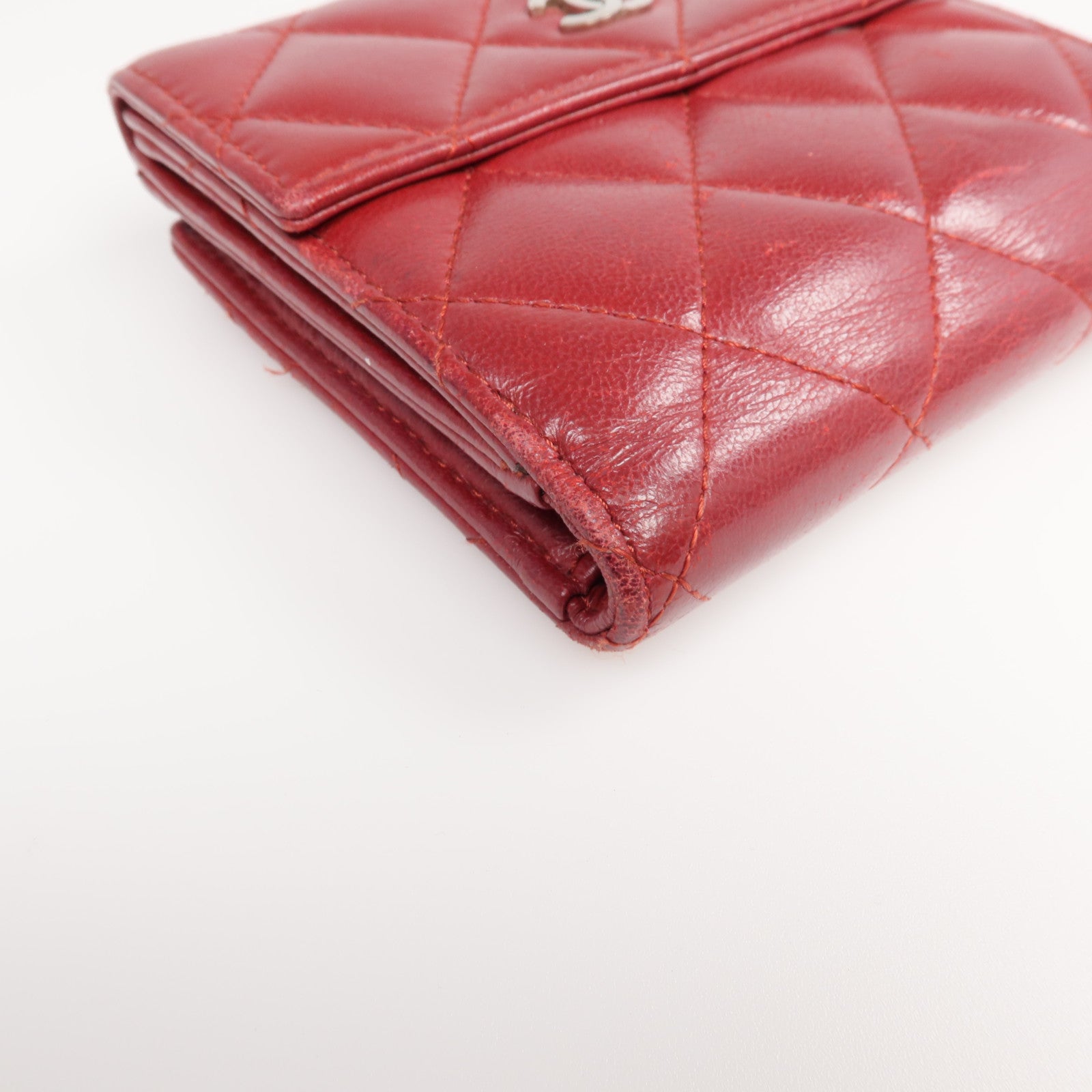 CHANEL 【激減優惠】羊皮皮革Wallet 銀扣錢包