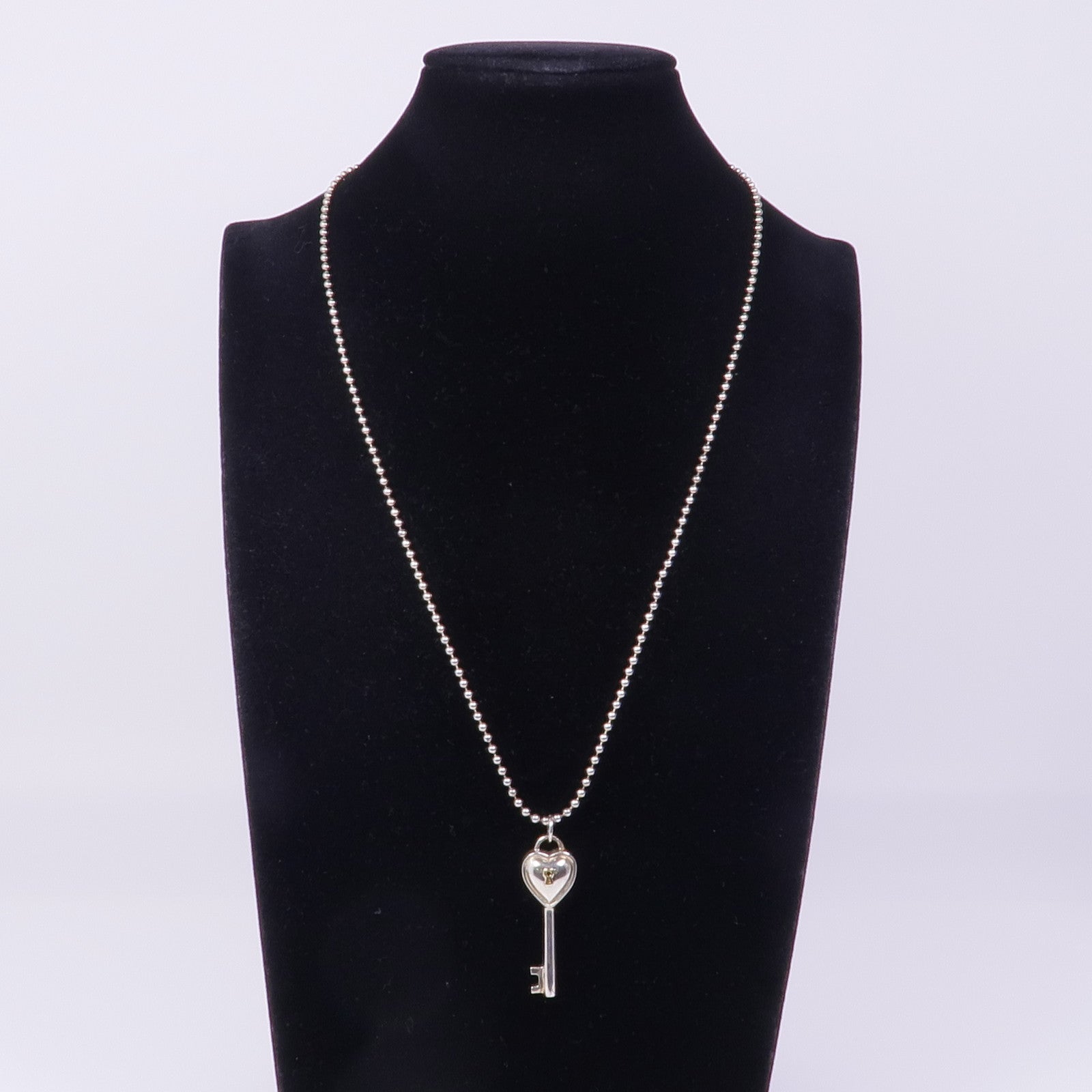 TIFFANY＆CO 925純銀Heart Key Necklace項鍊