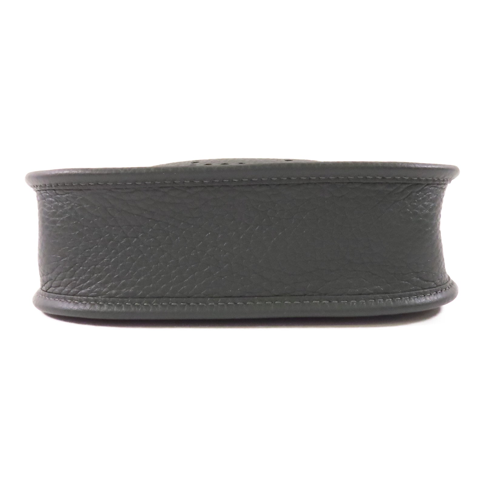 HERMES Clemence皮革Evelyne TPM銀扣肩背袋Vert Amande