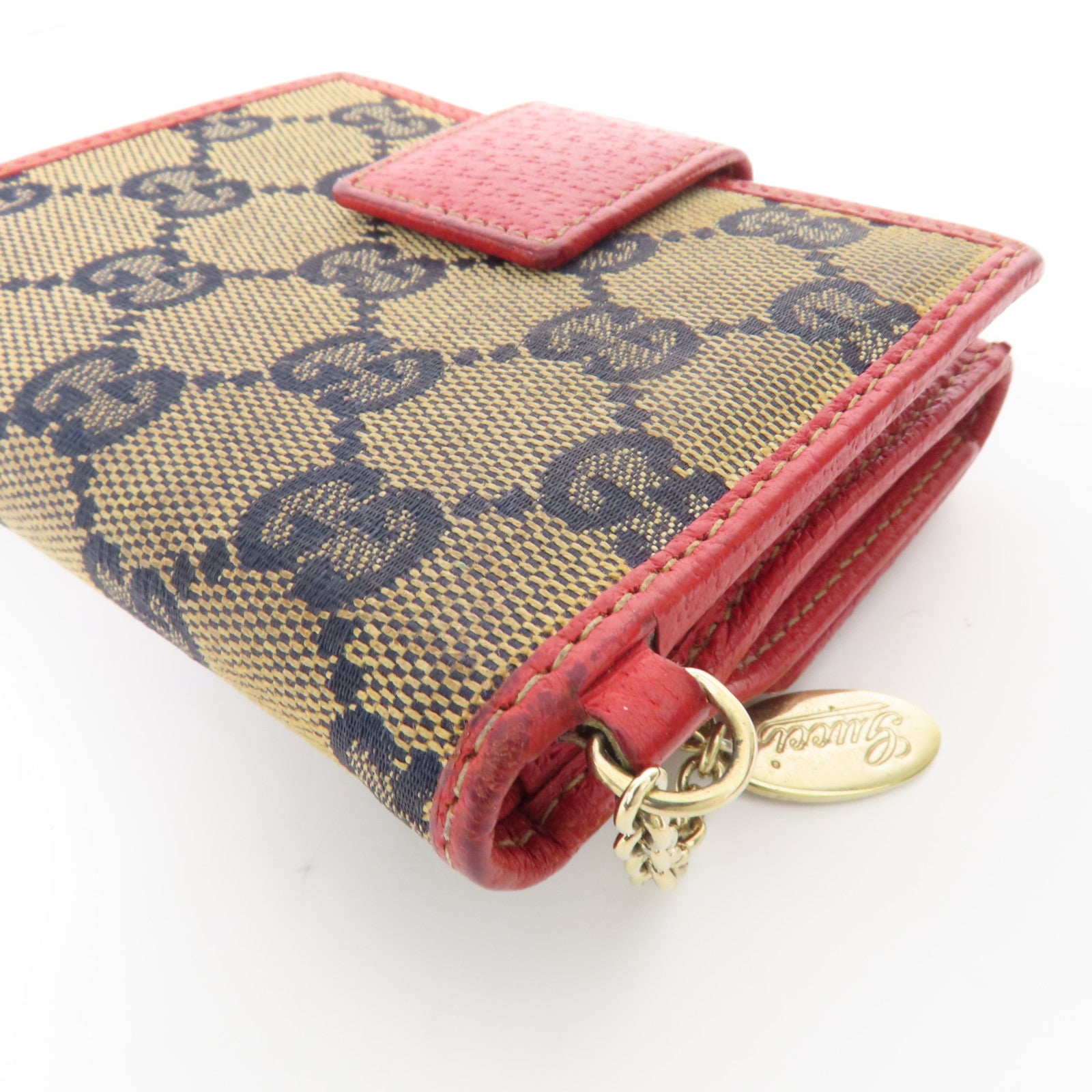 GUCCI 帆布Wallet金扣錢包