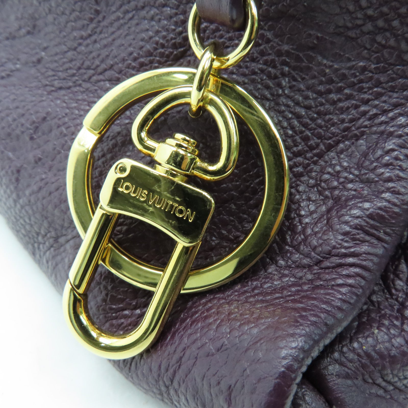 LOUIS VUITTON Monogram Empreinte Artsy金扣肩背袋紫色