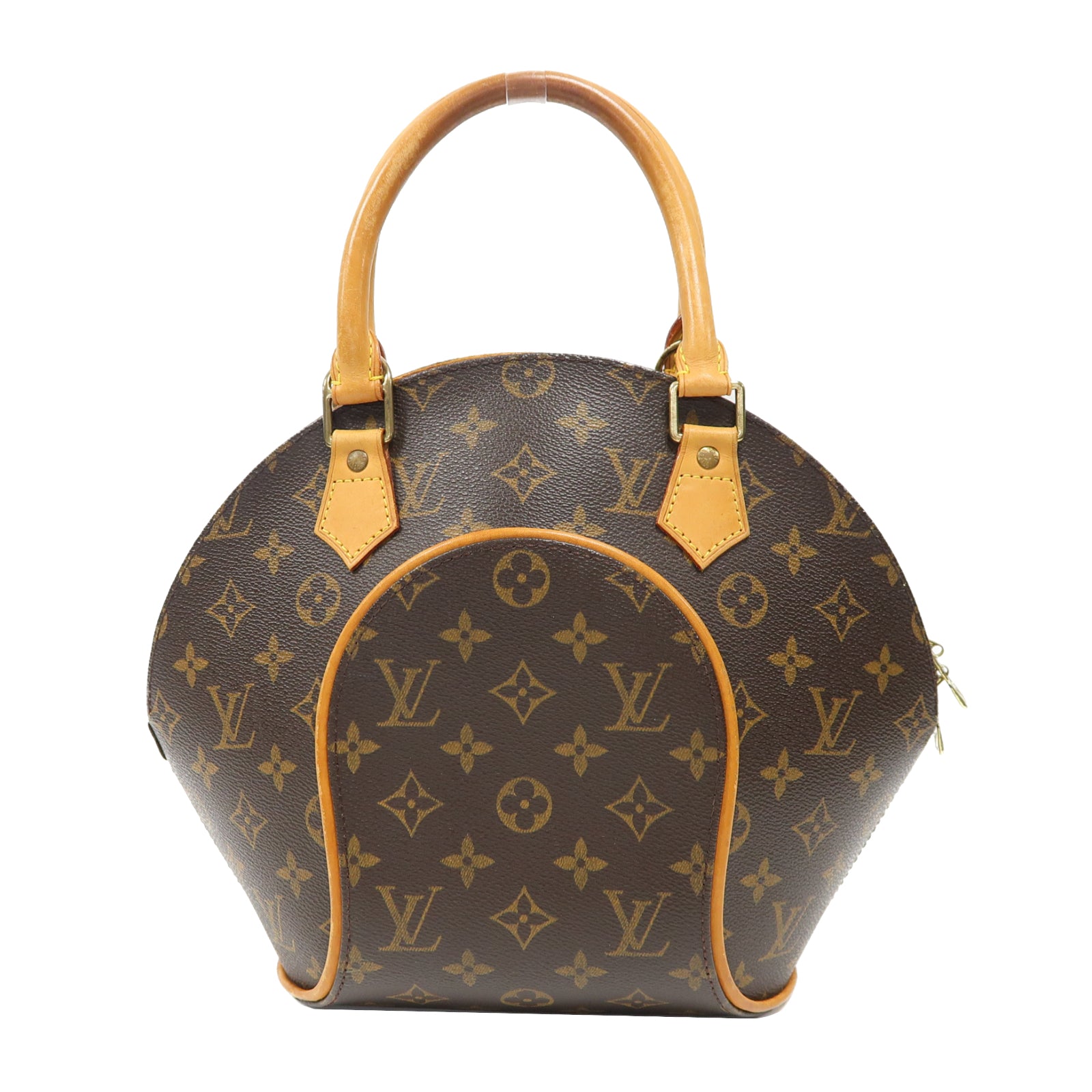 LOUIS VUITTON Monogram Ellipse PM金扣手挽袋啡色