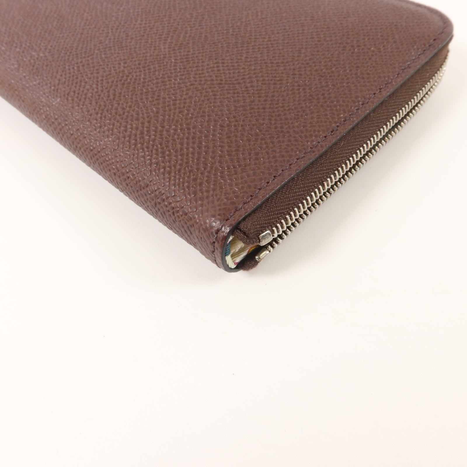 HERMES Epsom皮革Silk In Long Wallet長錢包Rouge Sellier