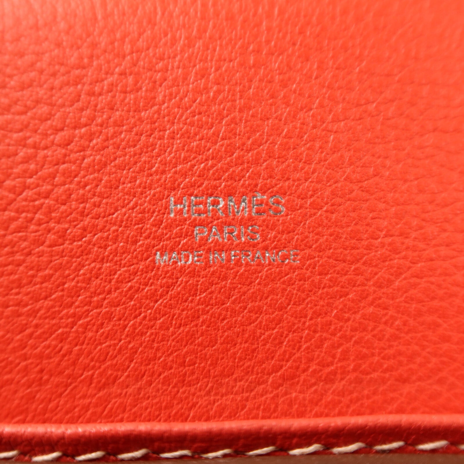 HERMES Evercolor皮革Roulis 23銀扣肩背袋Sanguine
