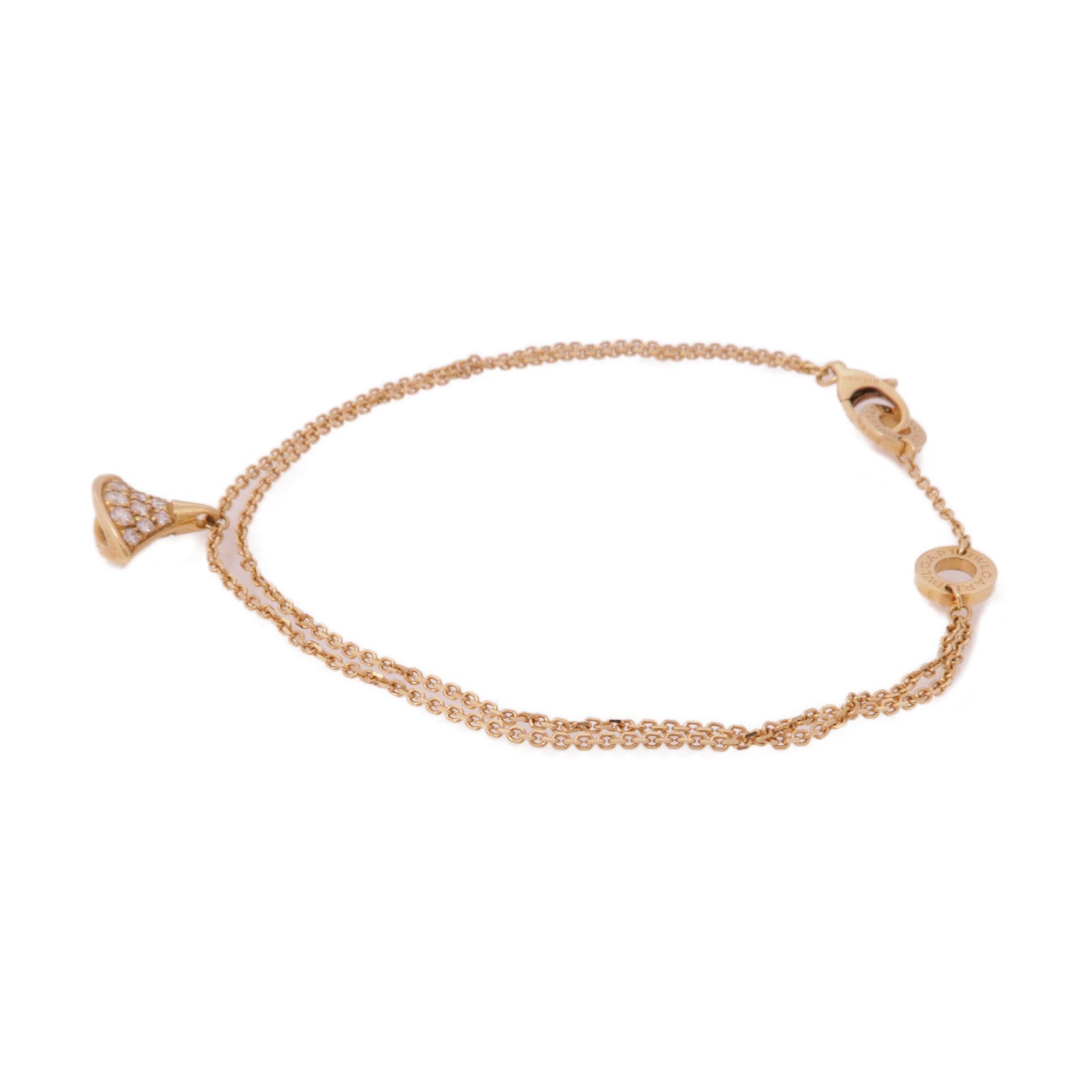 BVLGARI 18K玫瑰金Divas Dream Bracelet鑽石手鏈
