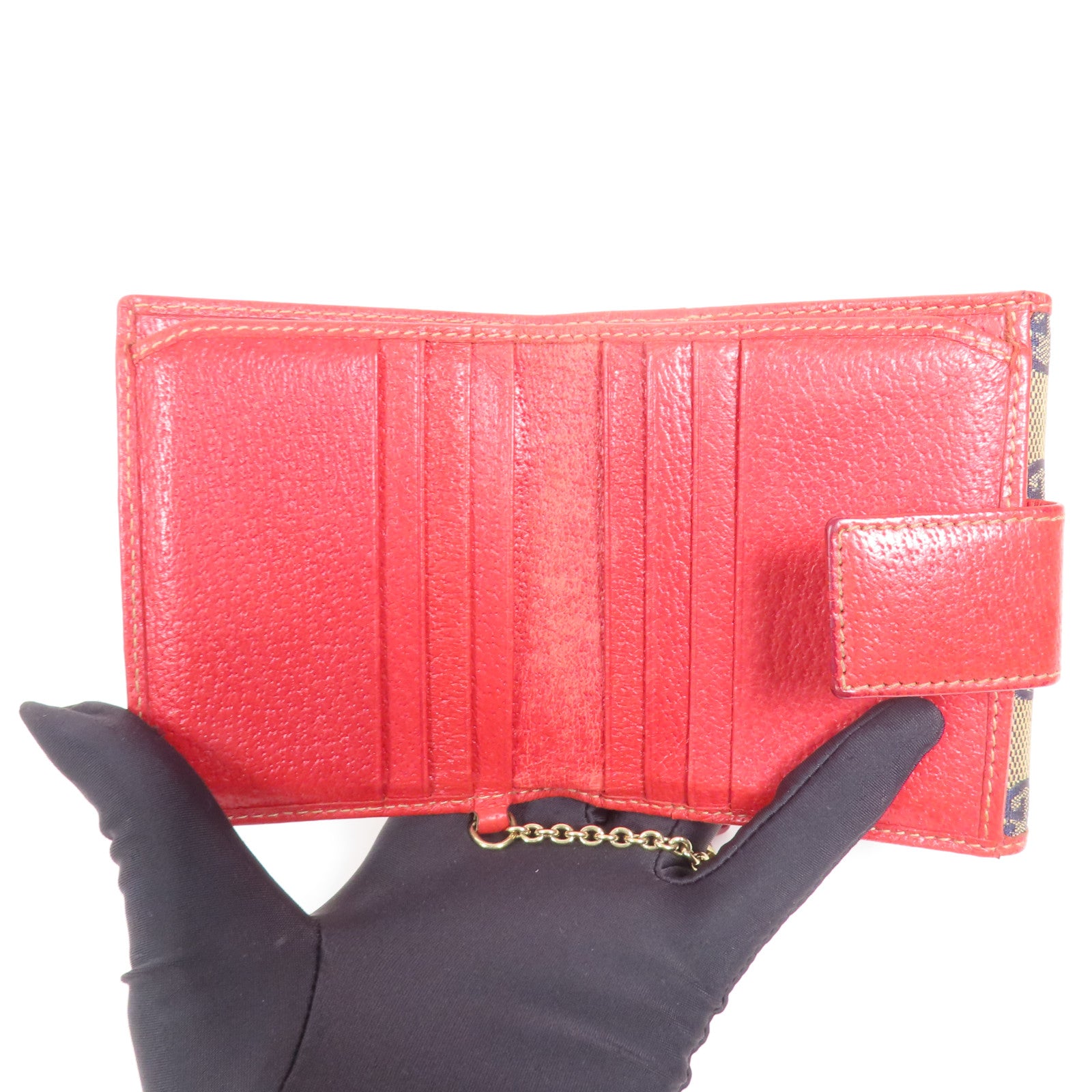 GUCCI 帆布Wallet金扣錢包